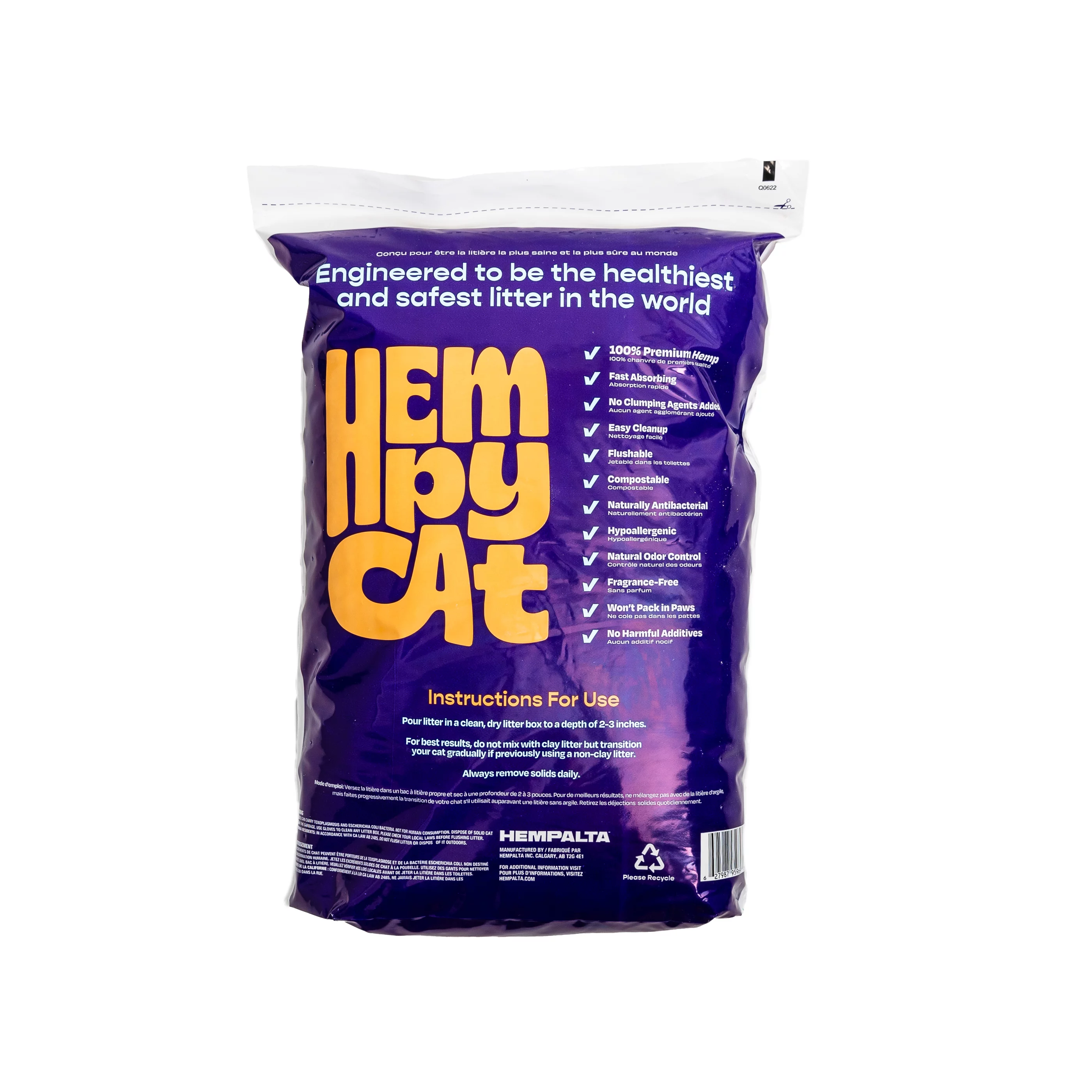 HempyCat Natural Hemp Cat Litter (2GAL / 1KG)