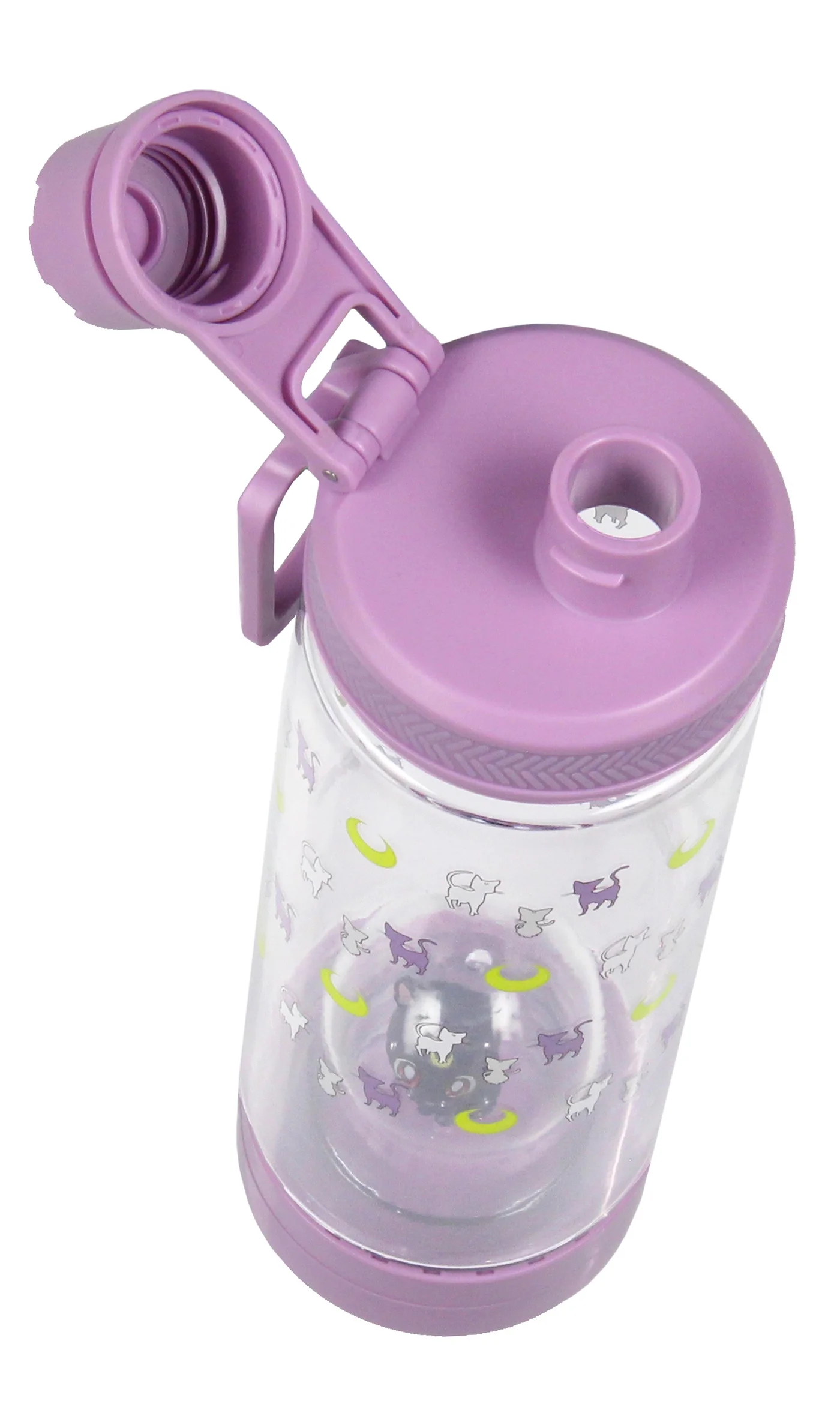 Sailor Moon Artemis Drinking Plastic Water Bottle With Inside Character Mold