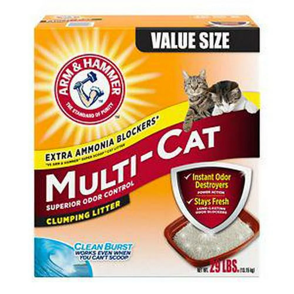 Arm and Hammer MultiCat Clumping Litter, Scented 29lb