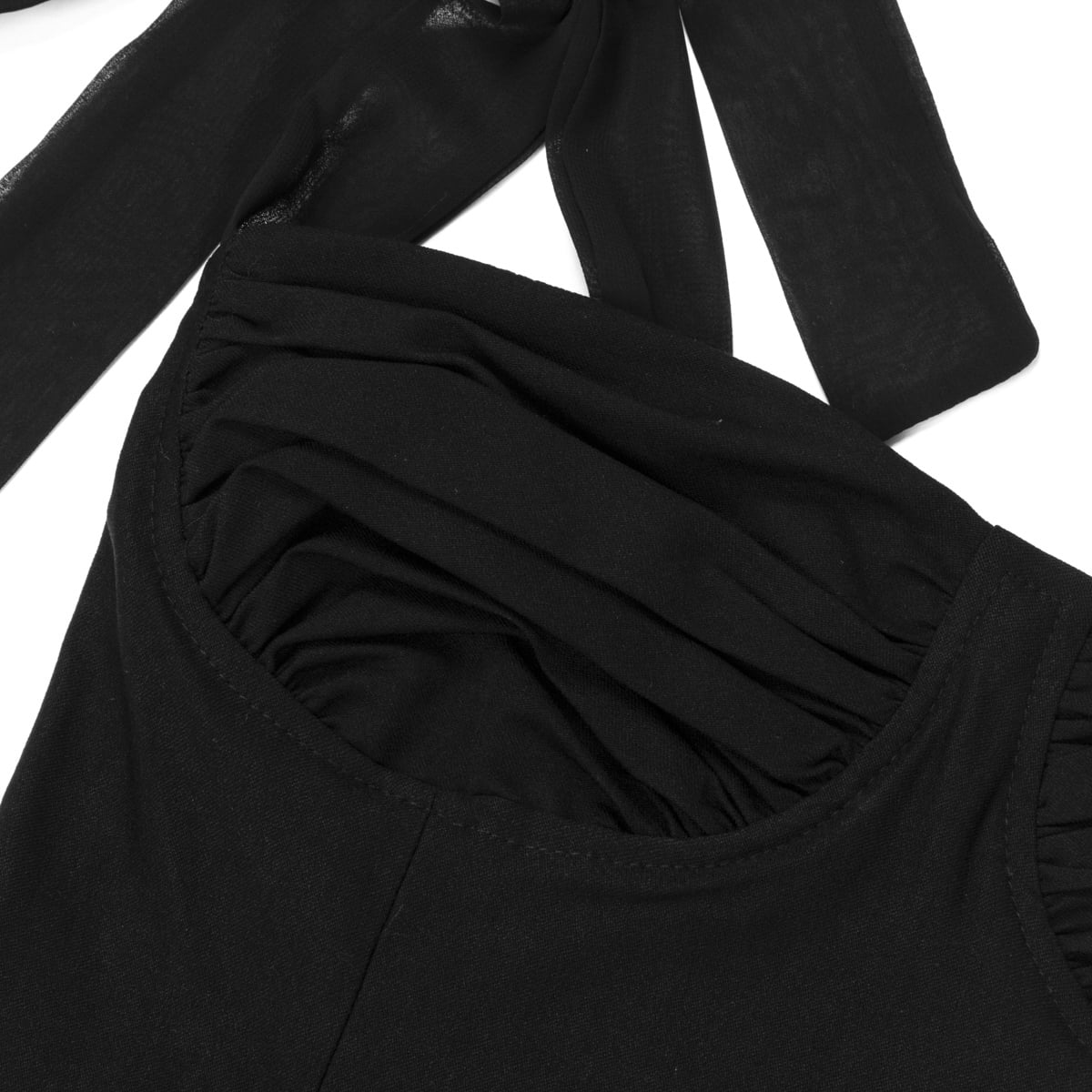 Binpure Sexy Women Bow knot tied Spaghetti Strap Shoulder Ruched Bust Crop Tank Top Strap Bodycon Tube Camis