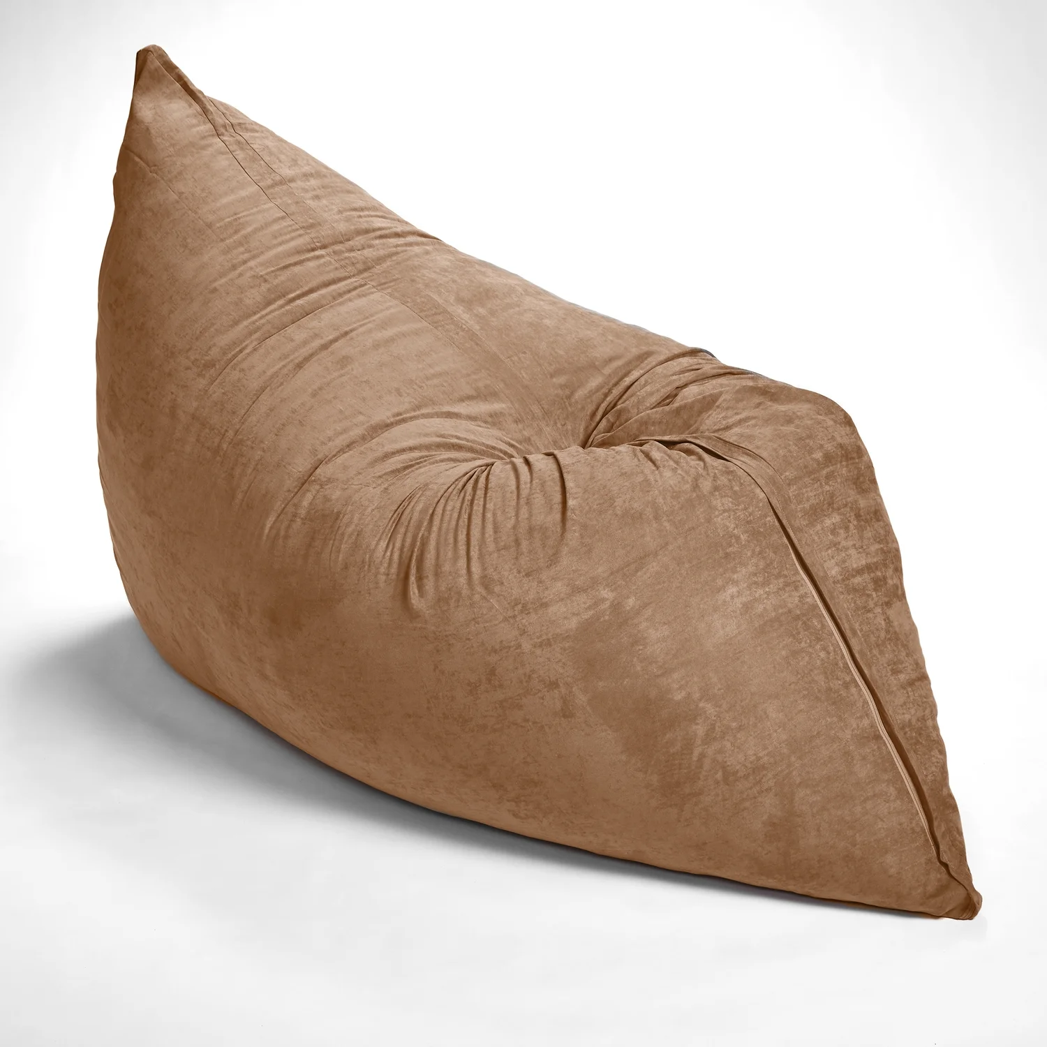 AJD Home Khaki Bean Bag Lounger Adult Size, Large Bean Bag Chair with Filler Included, Big Bean Bag Chairs for Adults