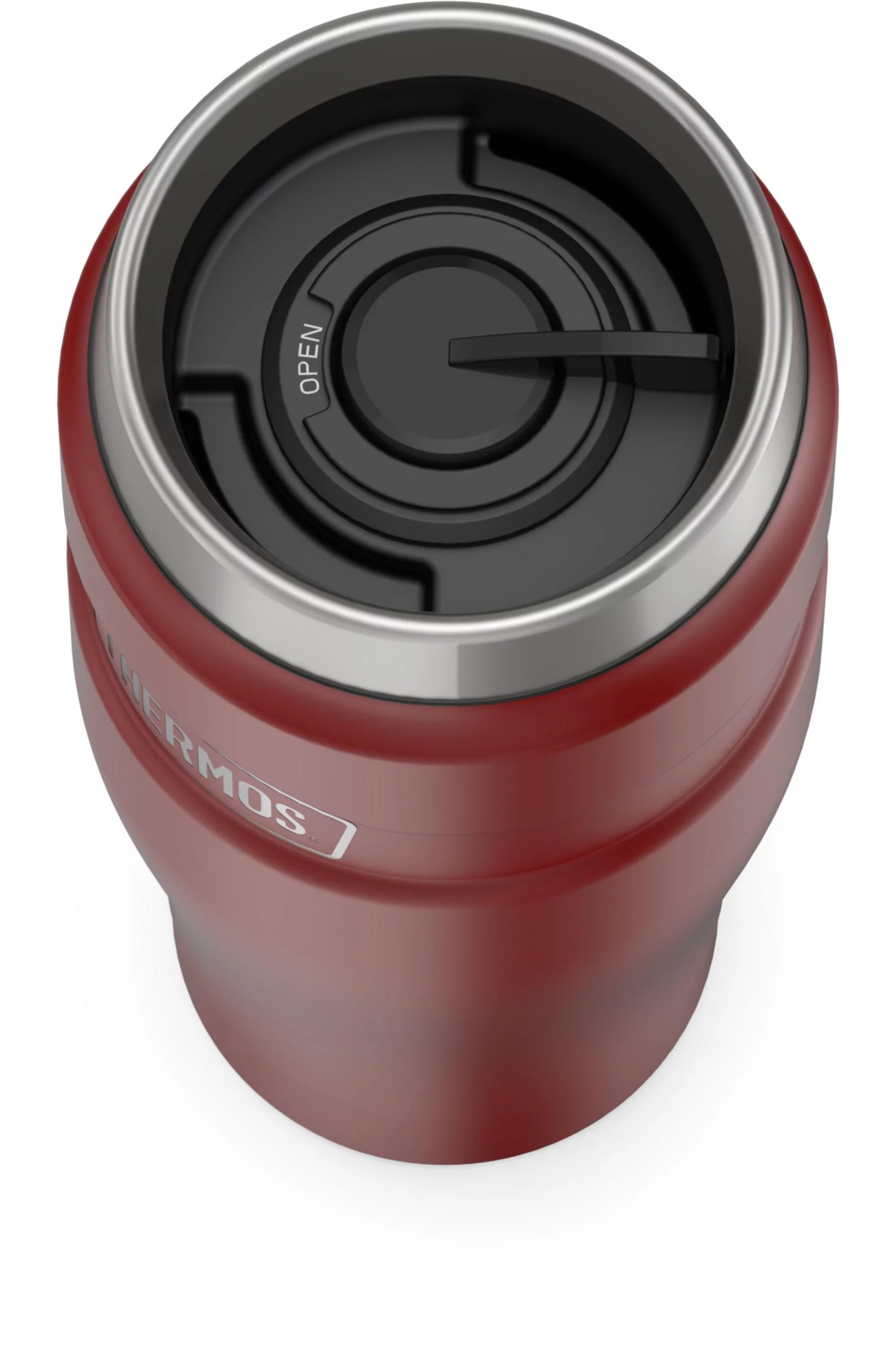 Thermos Stainless King Vacuum Insulated Stainless Steel Tumbler, 16oz, Matte Rustic Red