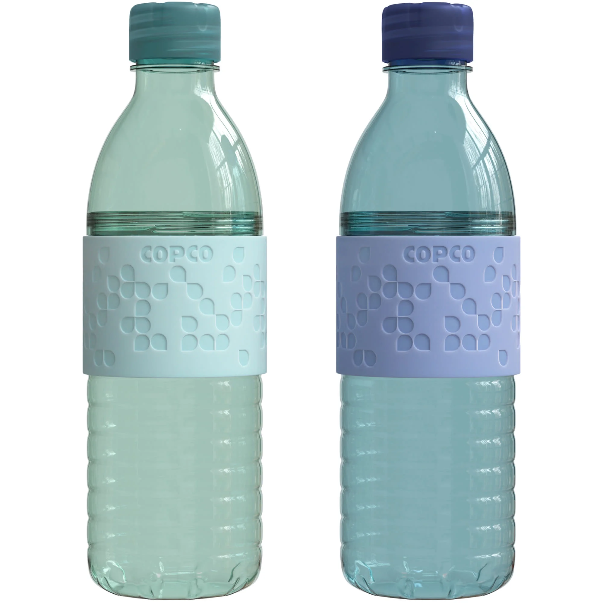 Copco Hydra 2-Pack 16.9 oz Color Sleeve Water Bottle - Light Blue & Purple, Blue/Purple