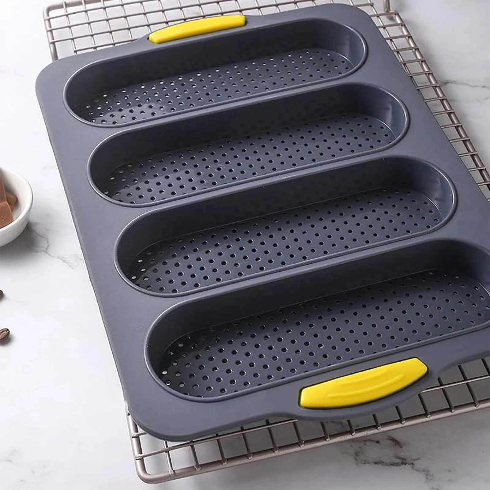 Silicone French Baguettes Baking Mould Non-stick French Bread Baking Mould Silicone Loaf Pan For Home Restaurant