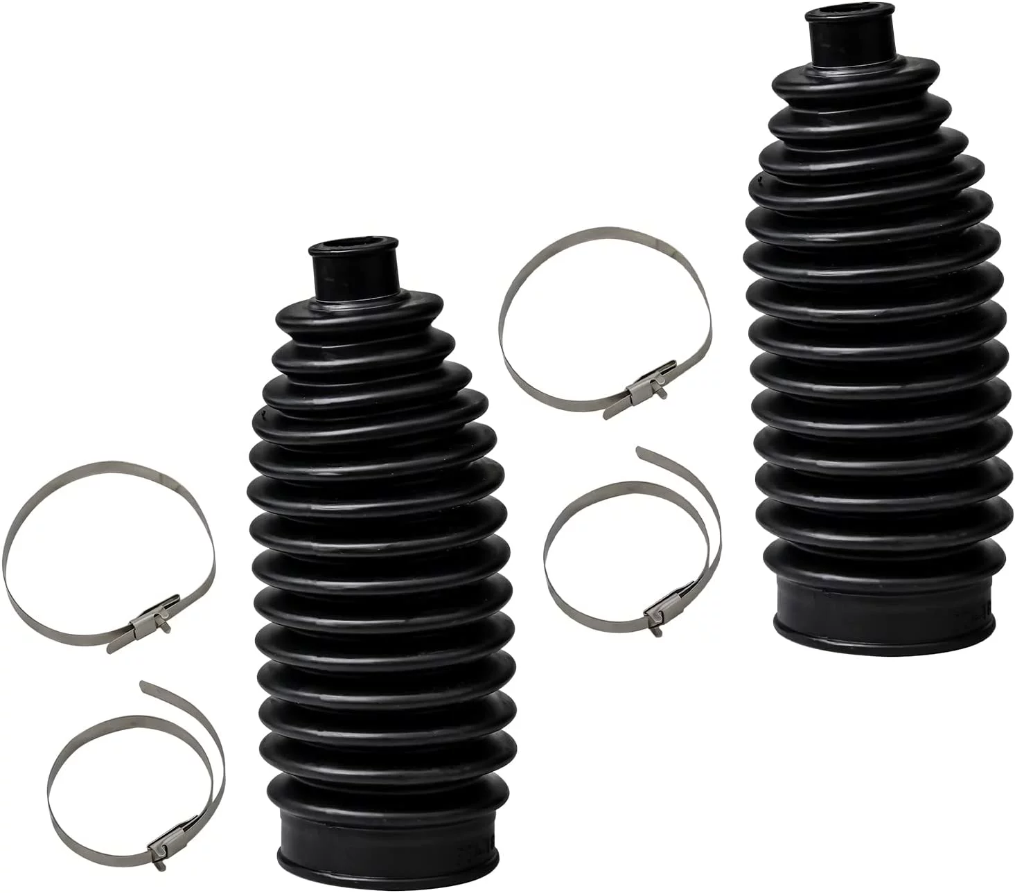 Detroit Axle - New 6-Piece Front Suspension Kit - Inner and Outer Tie Rod End Links Tie Rod Rack Boots