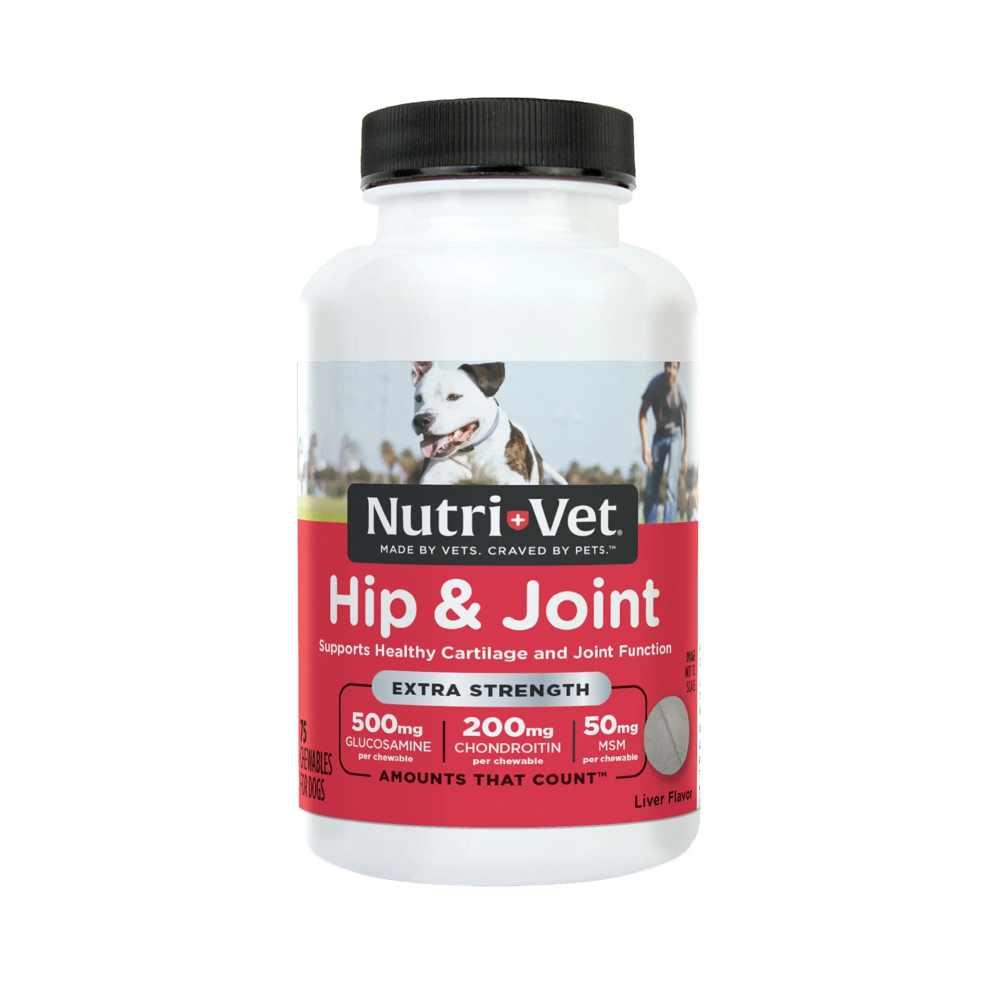 Nutri-Vet Hip & Joint Extra Strength Chewable Dog Supplements, 75 Count