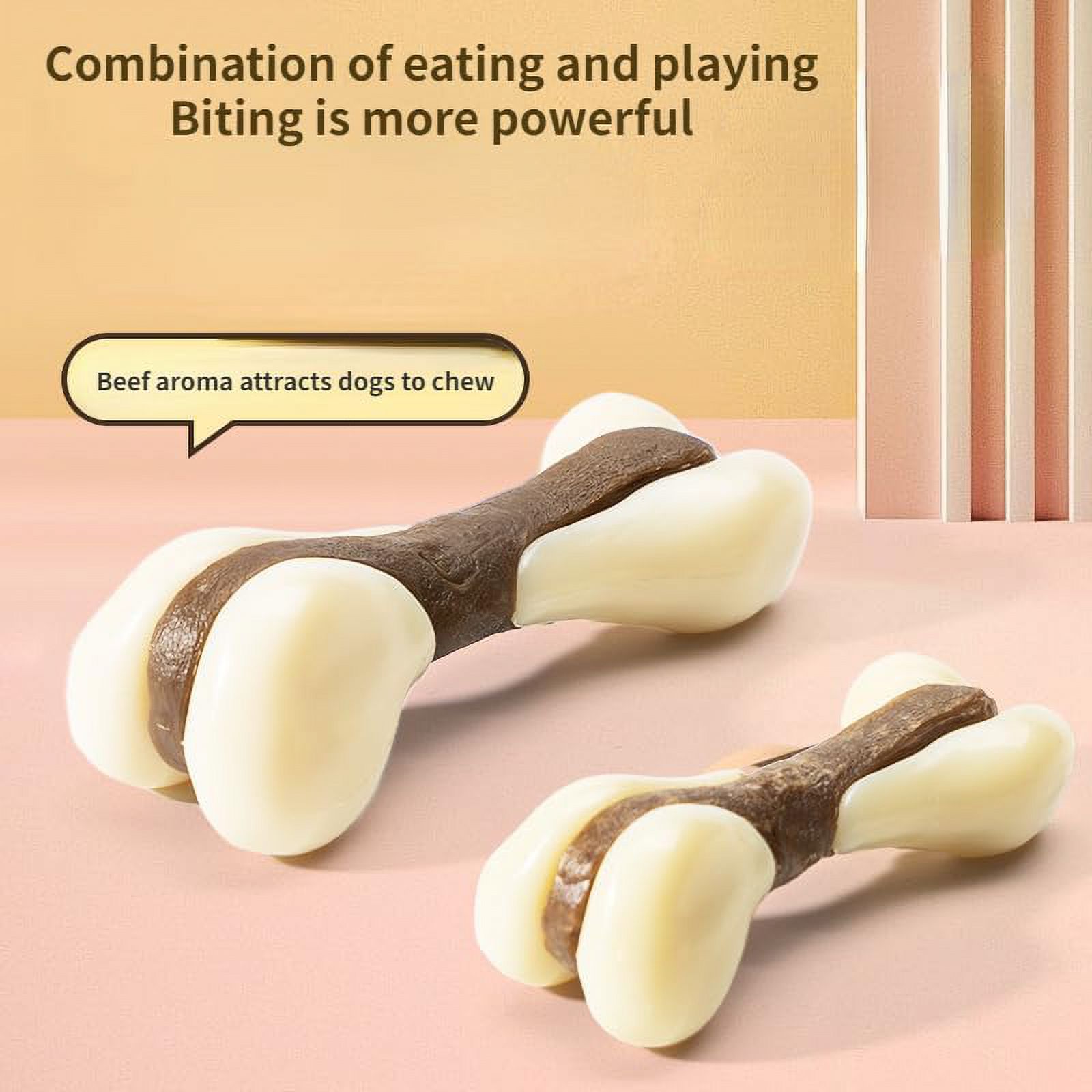 Intertest 2 Eat and Play with Bones, Clean Teeth, Grind Teeth, Stick Cowhide, Stick Dog Bite Gum, Hind Leg Bone Chew Dog Bite Toy, Pet Toy