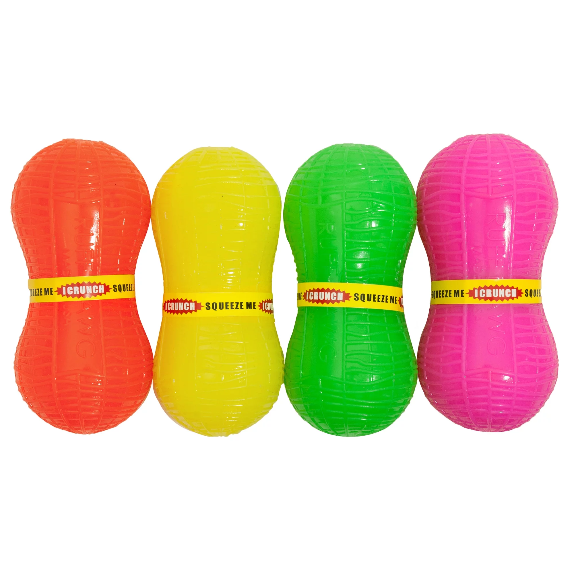 Ruff Dawg Peanut Crunch Rubber Indestructible Retrieving Dog Toy, Color Varies