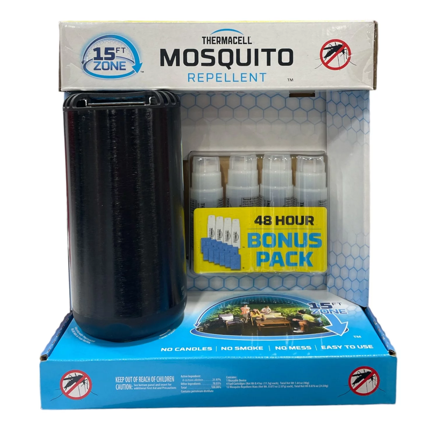 Thermacell Patio Shield Mosquito Repeller Bonus Pack with 48 Hours of Mosquito Protection