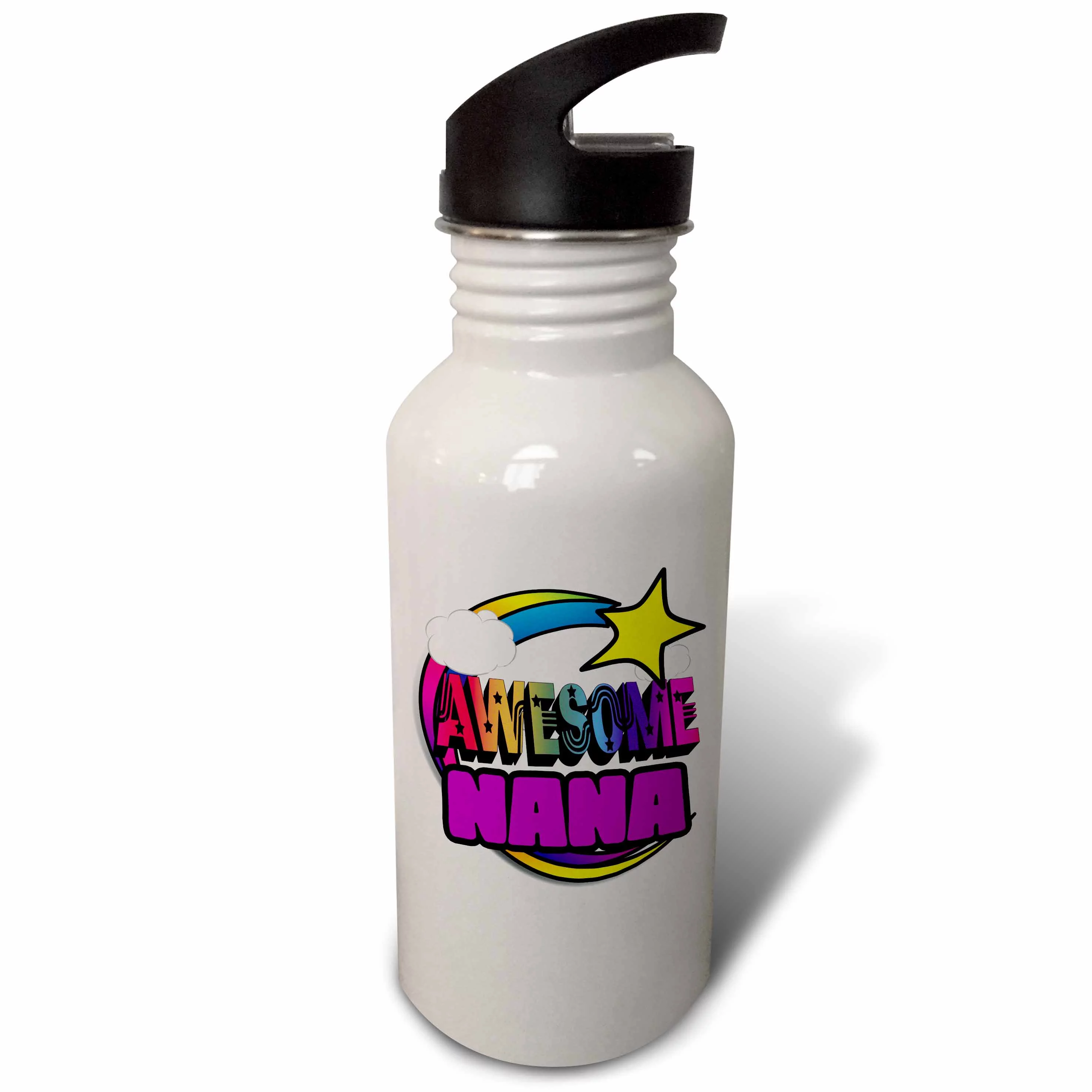 Shooting Star Rainbow Awesome Nana 21 oz Sports Water Bottle wb-201370-1