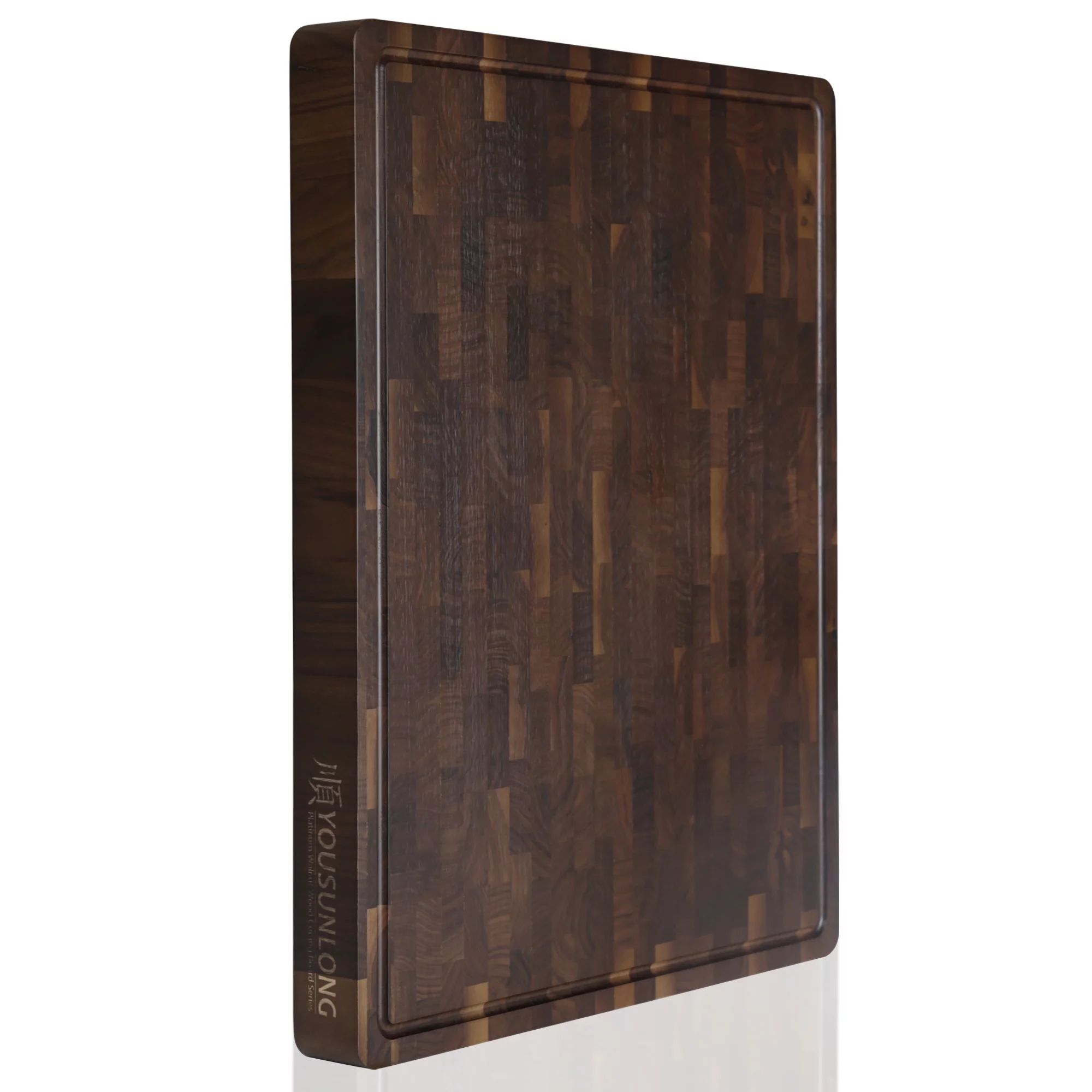 YOUSUNLONG 24x18x2 inch Extra Large Thick End Grain Walnut Wood Butcher Block Cutting Board Ideal for Kitchens