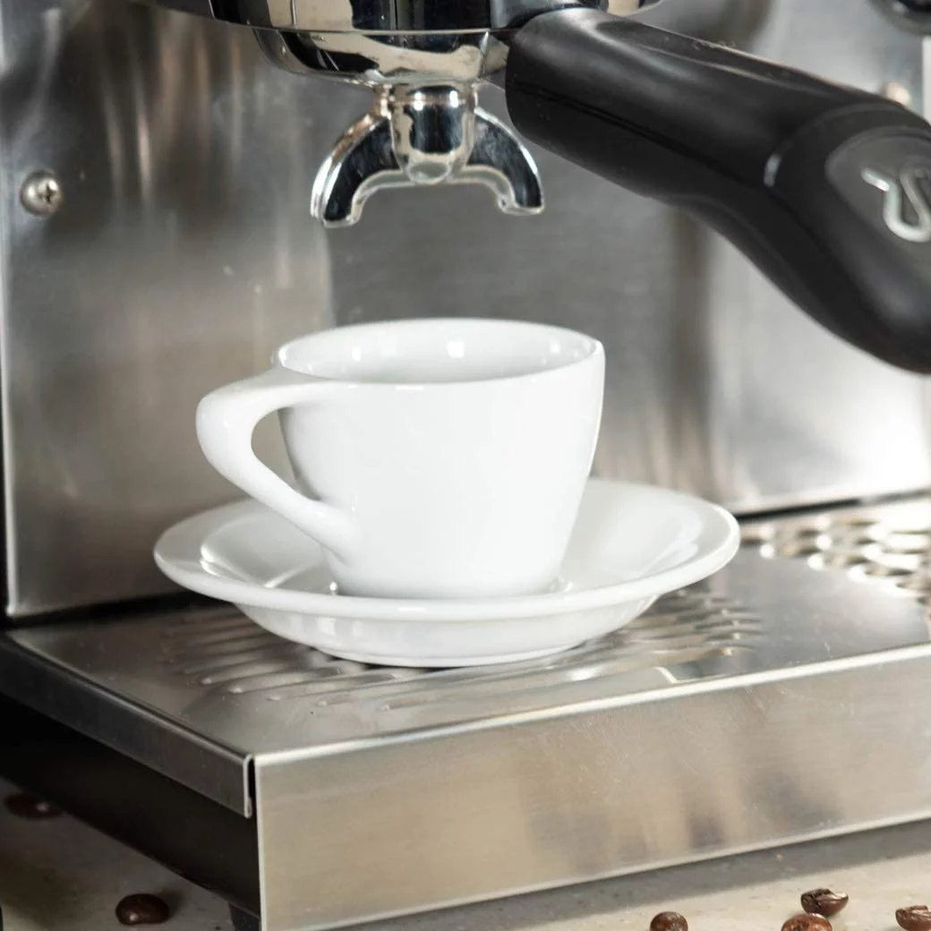 notNeutral LINO Porcelain Cup & Saucer Double Cappuccino 6 oz (White, 1)