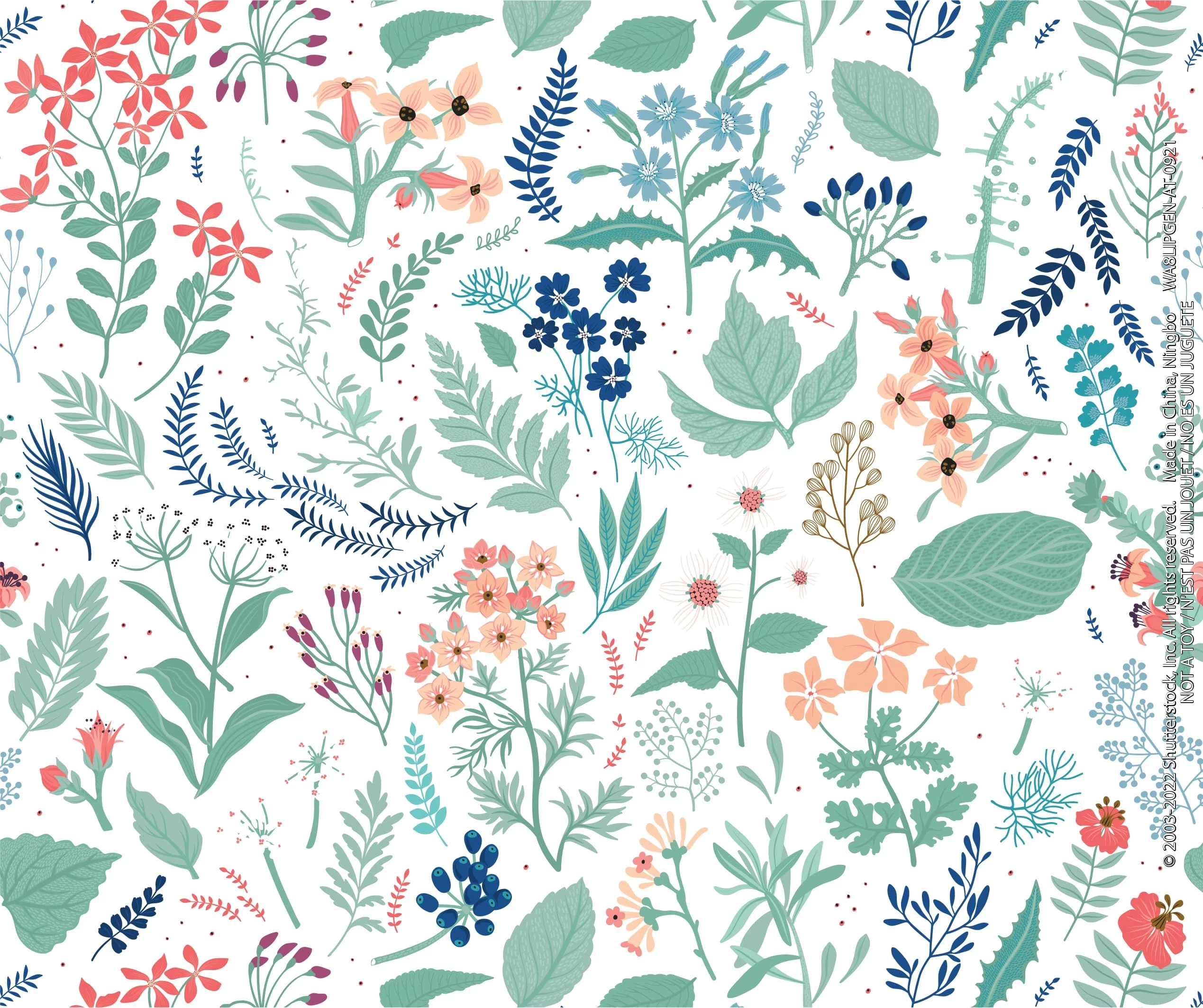 Transparent Plants and Leaves 24 Ounce BPA-Free UV Plastic Water Bottle