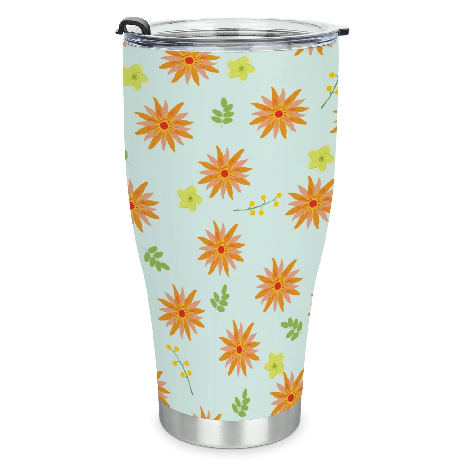 Hidove Stainless Steel Tumbler, Summer Background 30oz Leak Proof & Stainless Steel Bottle for Hot & Cold Drinks - Coffee Travel Mug, Water Metal Canteen, Thermal Cup