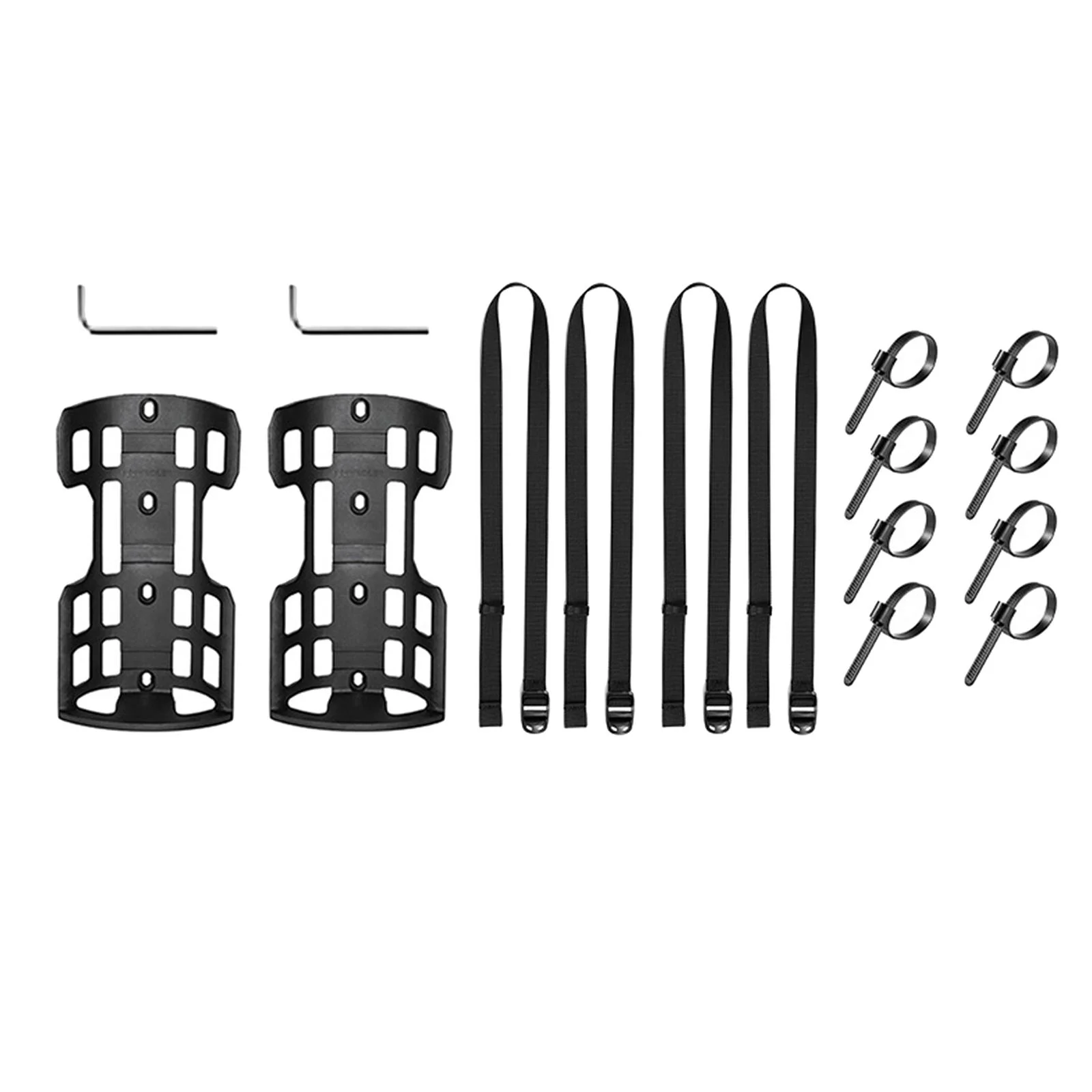 AMLESO Bike Water Bottle Holder with Fixing Straps Bike Front Fork Cage Bike Front Rack Carrier for Mountain Bike Touring 2 Set