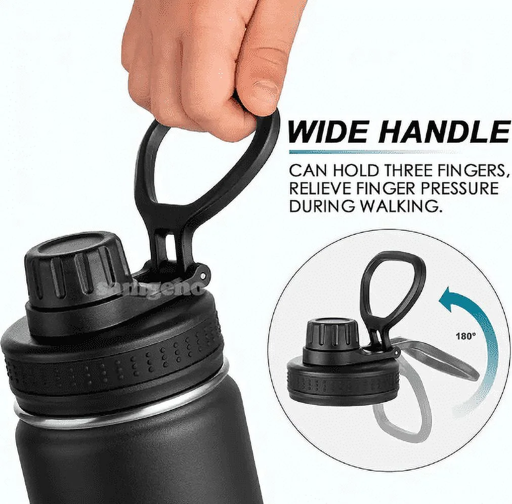 Insulated 1000ml Water Sport Bottle Double Wall Vacuum With Leakproof Spout Lid