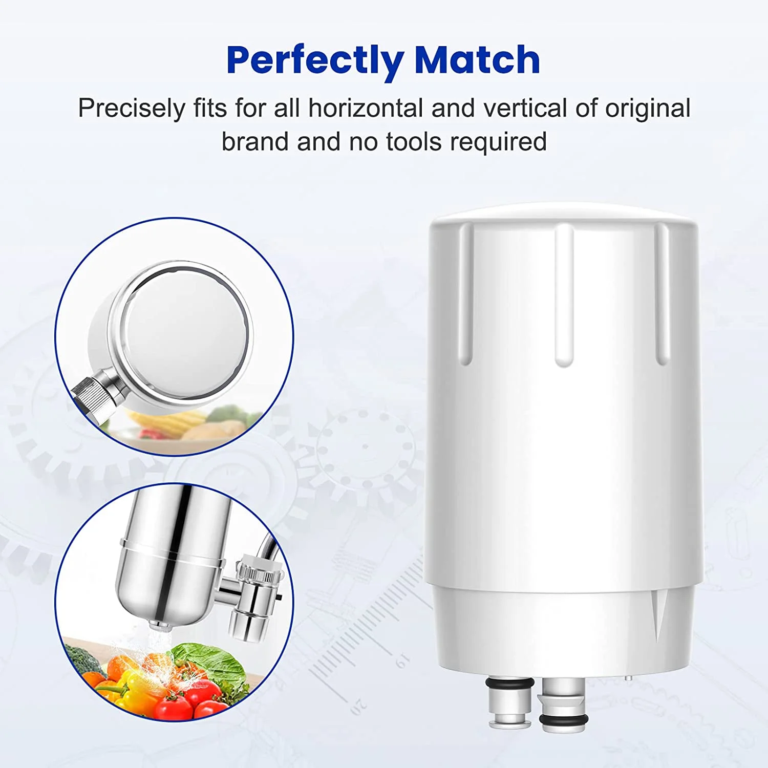 Brightify 4 Packs Water Faucet Filter Replacement for Brita36311 On Tap Water Filtration System, Water Filter Replacements FitBrita Faucet Filter, BritaFR-200, FF-100 Replacement Filter, White