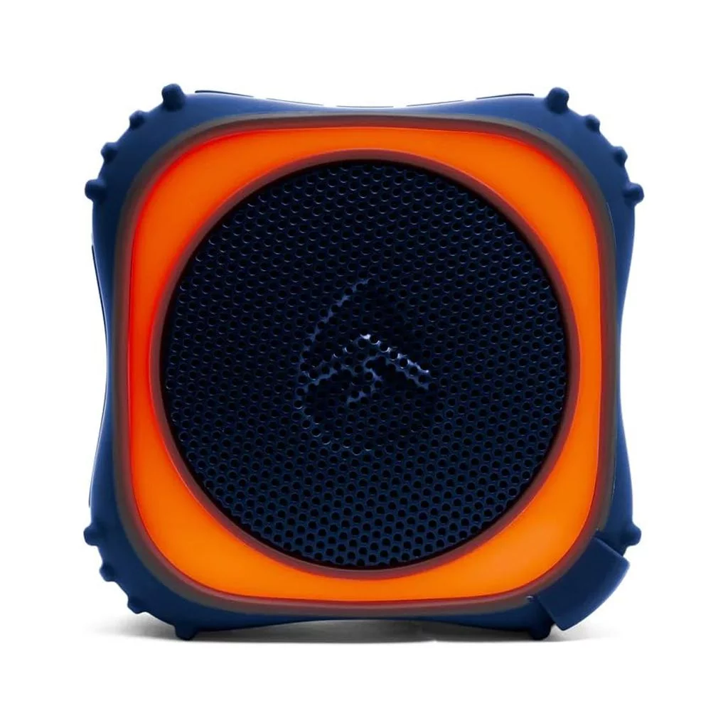 Ecoxgear EcoEdge Pro Bluetooth Speaker, Waterproof Speaker with LED Party Lights,  Siri and Google Voice Assistant Activated, Blue