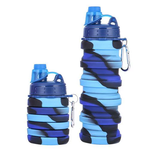 Taicanon Portable Foldable Silicone  Water Bottles Leakproof/Reusable Retractable/ Fitness Water Cup for Travel (H03)