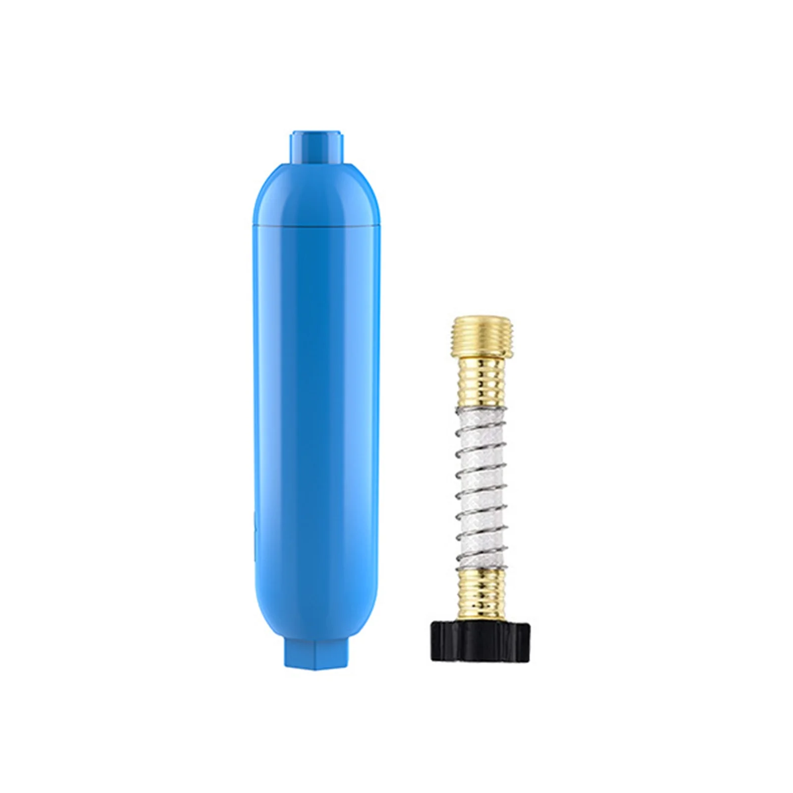 Walmeck RV Inline Water Filter with Flexible Hose Protector, Water Filter & Hose Protector Reduces Bad Taste, Odor, Chlorine & Sediment, Ideal for RVs, Campers, Travel Trailers, Boats
