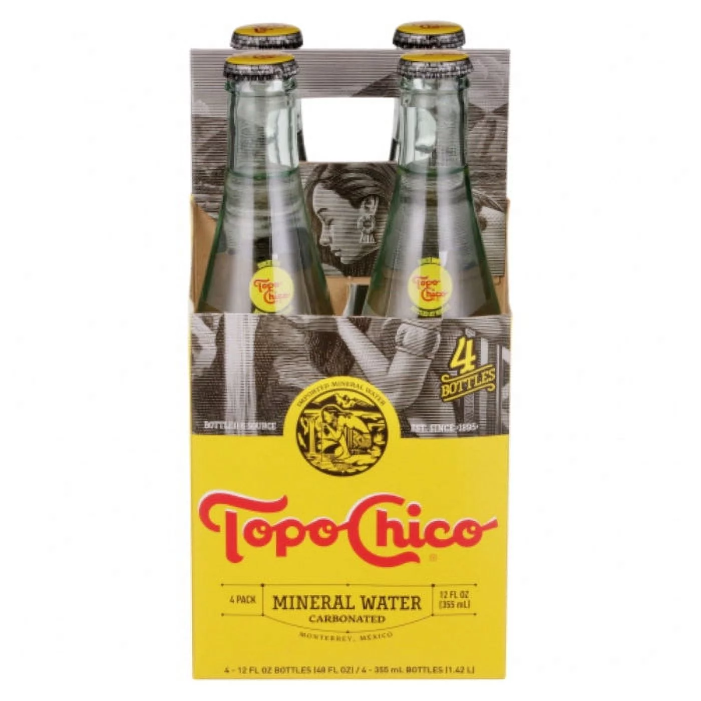 TOPO CHICO WATR MNERAL 4P ORGL GLAS 48 FO - Pack of 6