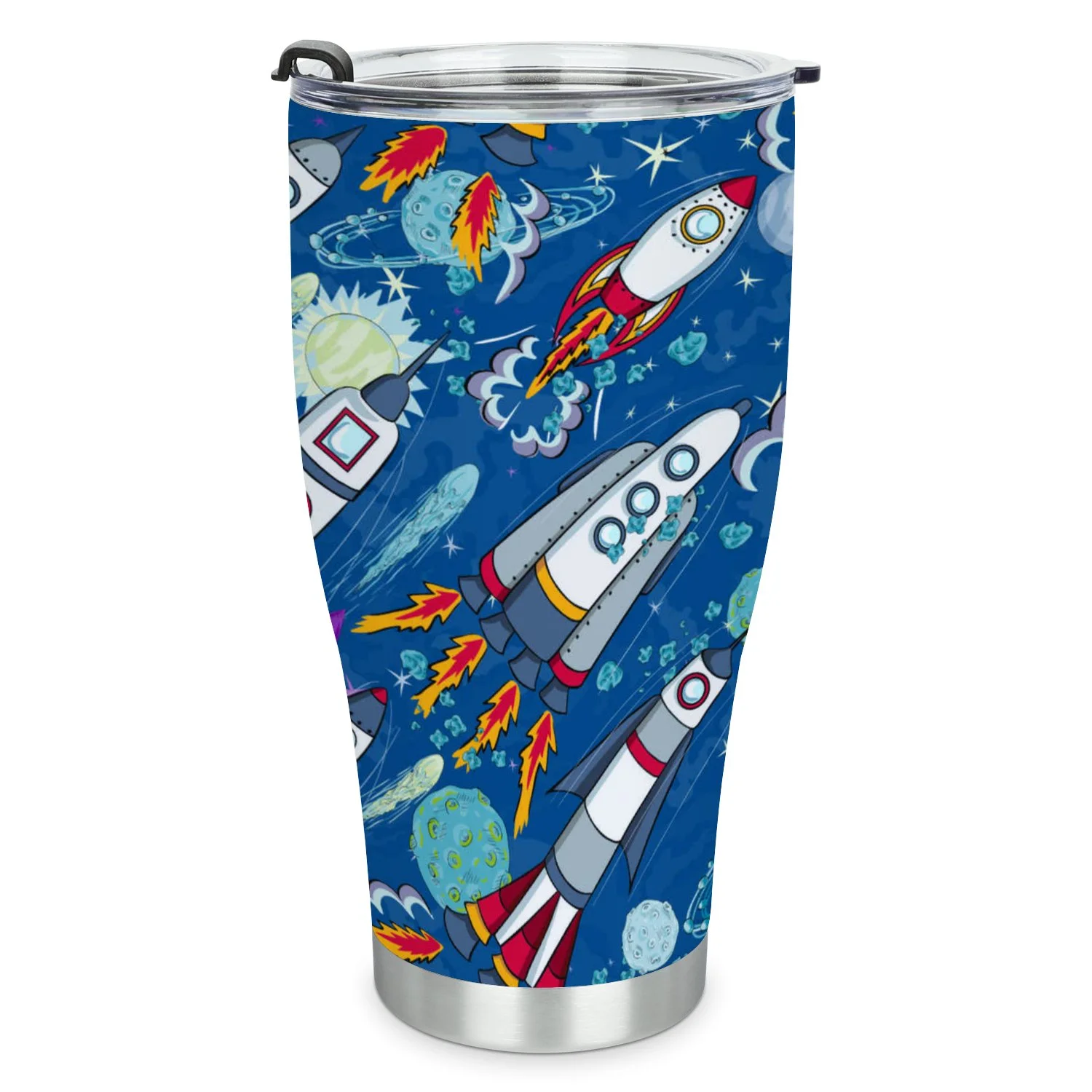 Hidove Stainless Steel Tumbler, Rockets 30oz Leak Proof & Stainless Steel Bottle for Hot & Cold Drinks - Coffee Travel Mug, Water Metal Canteen, Thermal Cup