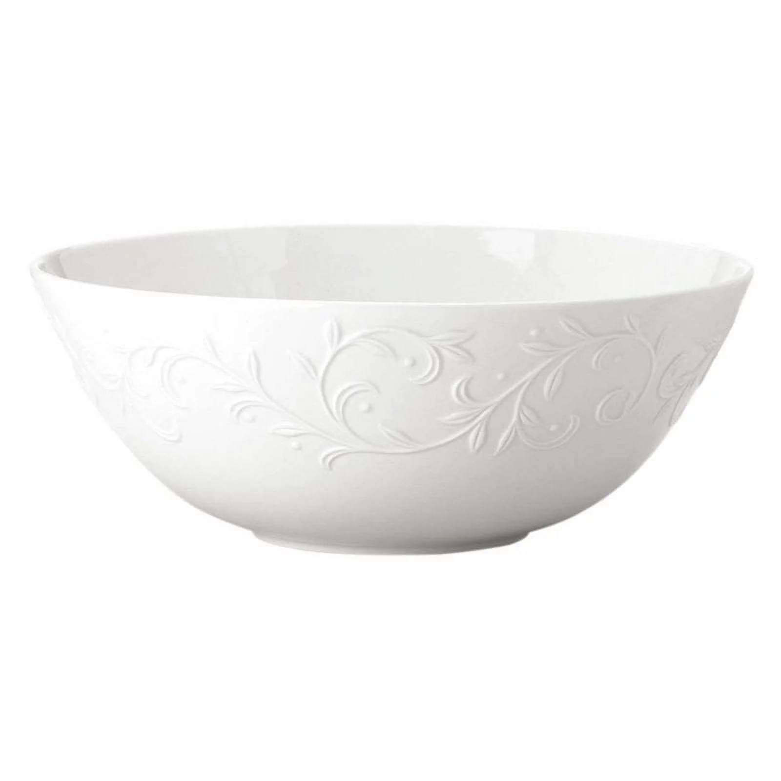 Lenox Opal Innocence Carved White Porcelain Serving Bowl