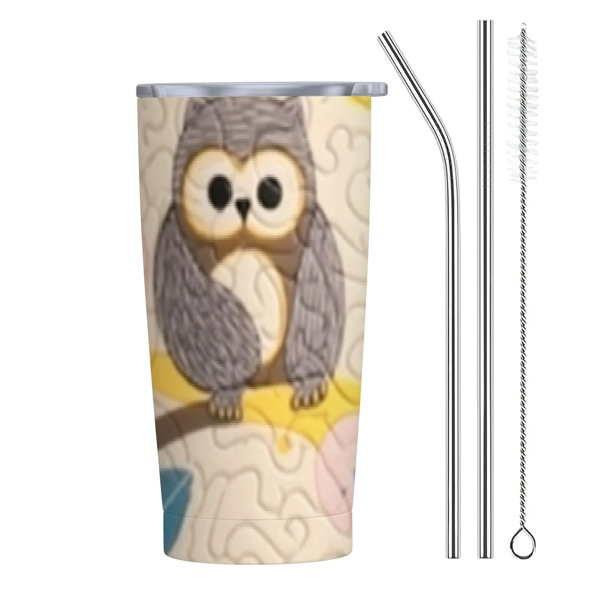 COMIO Monkey Banana Leaf Insulated Water Bottle Stainless Steel Metal Insulated Thermos Leak Proof Vacuum Sports Water Bottle for Gym Camping Hiking Travel