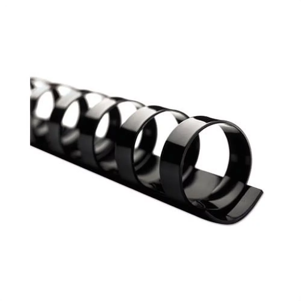 CombBind Standard Spines 1/4" Diameter, 25 Sheet Capacity, Black, 100/Box