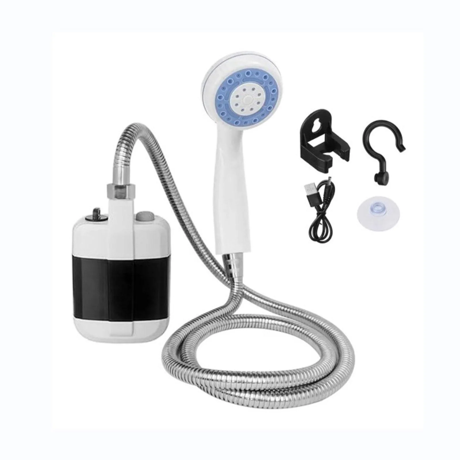 kesoto Camp Shower Pump Electric Convenient Outdoor Shower, Travel Shower for Windows and Backyard Cleaning ,Hiking Trekking Outdoor