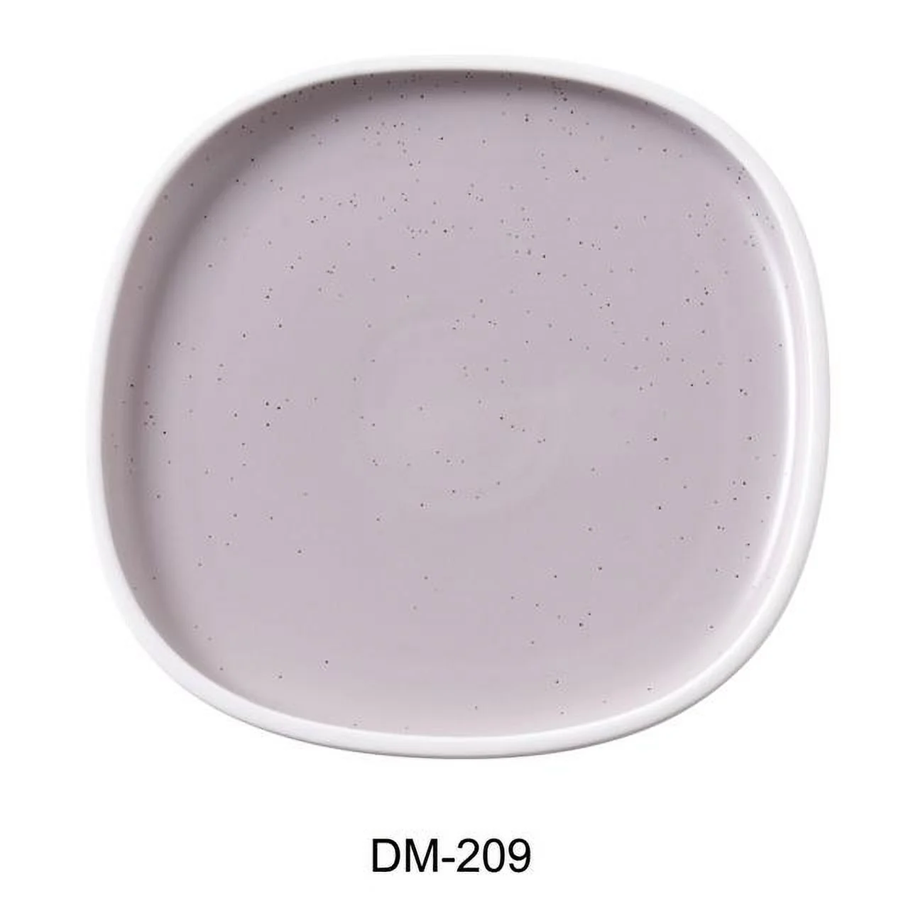Yanco  9.25 x 0.75 in. Denmark Porcelain Square Plate with Upright Rim, Matte Glaze - Pack of 24