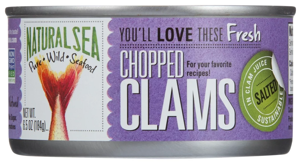 Natural Sea Chopped Clam, 6.5 Ounce -- 12 per case.