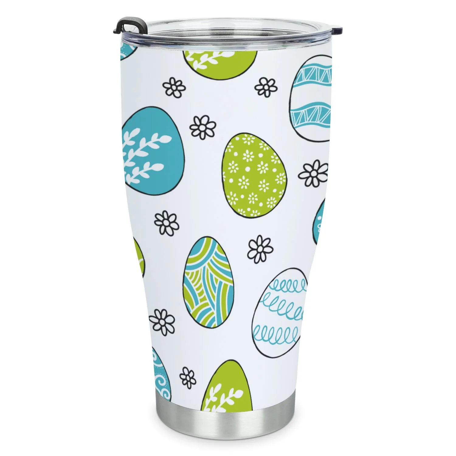 Hidove Stainless Steel Tumbler, Happy Easter 30oz Leak Proof & Stainless Steel Bottle for Hot & Cold Drinks - Coffee Travel Mug, Water Metal Canteen, Thermal Cup