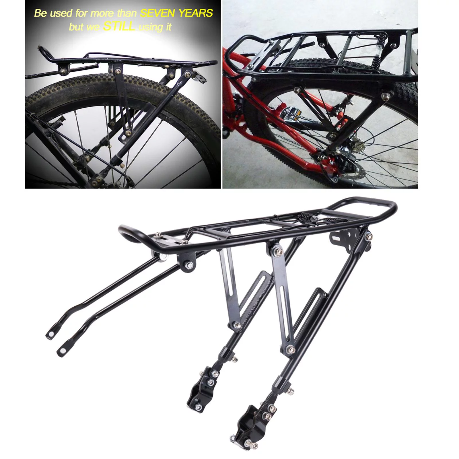 Rear Road Bike Touring Carrier Luggage rack and shelf Carrying Gym Bag Tailstock Holder
