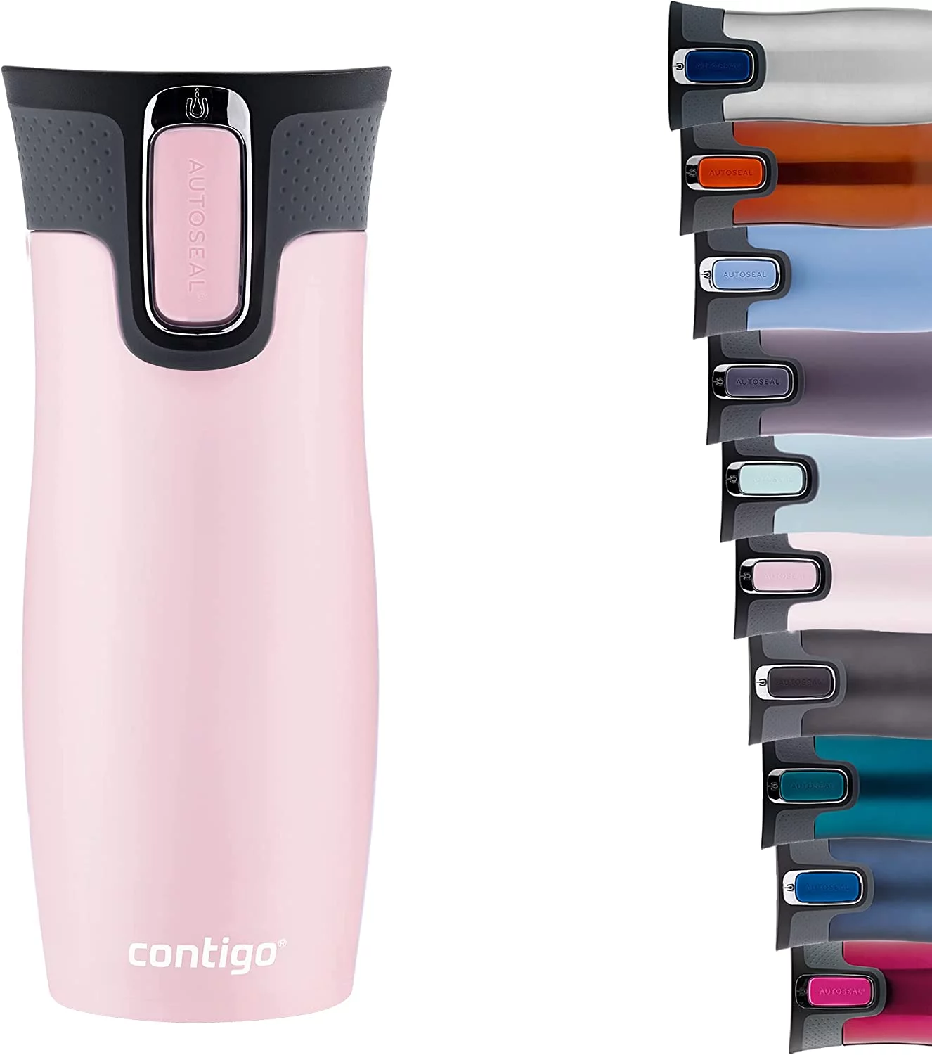 Contigo Unisex's West Loop Autoseal Thermobecher Warm, 470 ml, Millenial Pink