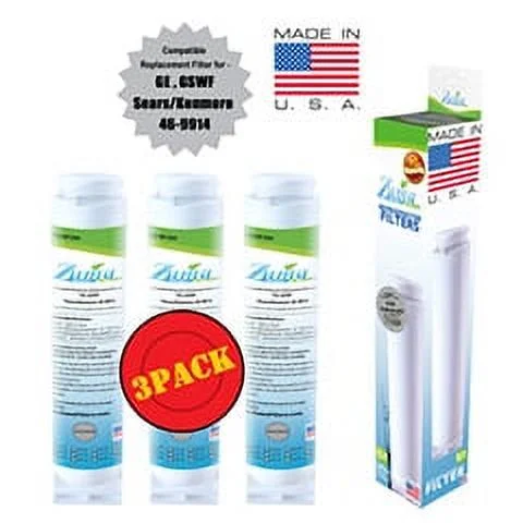 ZUMA Brand , Water and Ice Filter , Model # OPFG2-RF300 , Compatible with GE® PTS22LHP - 3 Pack - Made in U.S.A.