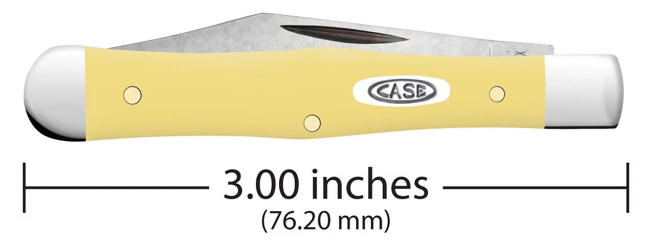 Case XX Knives Swell Center Jack 81097 Vault Release Yellow Synthetic Pocket Knife