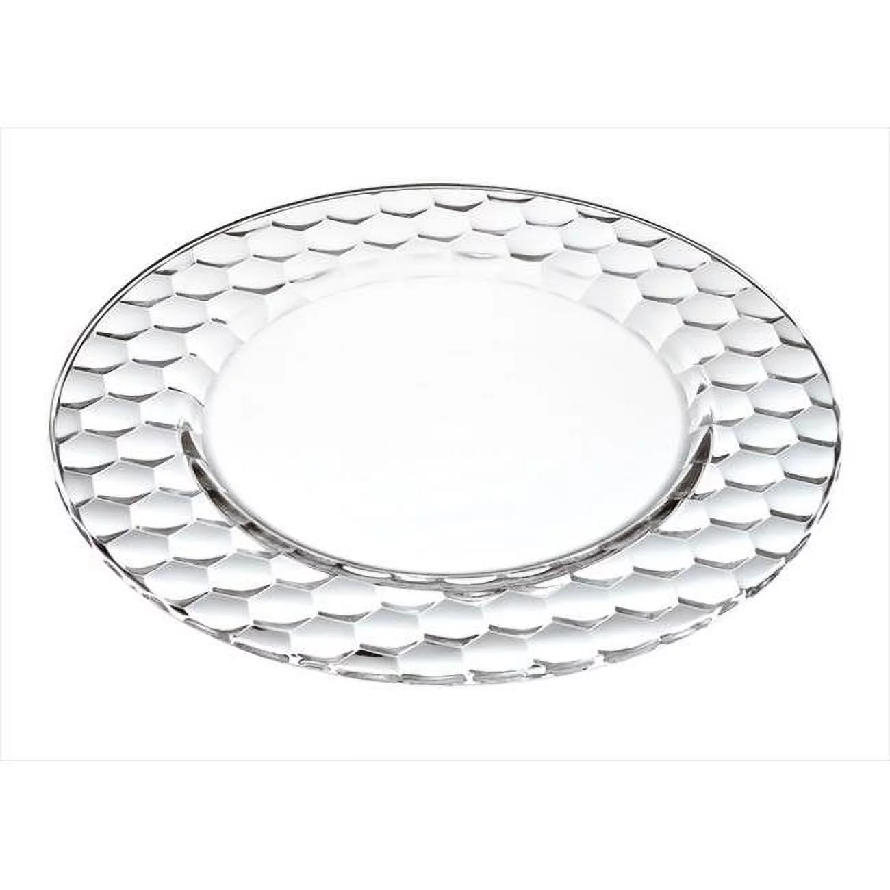 E64689-US Honey 12.6 in. High Quality Glass Charger Plate