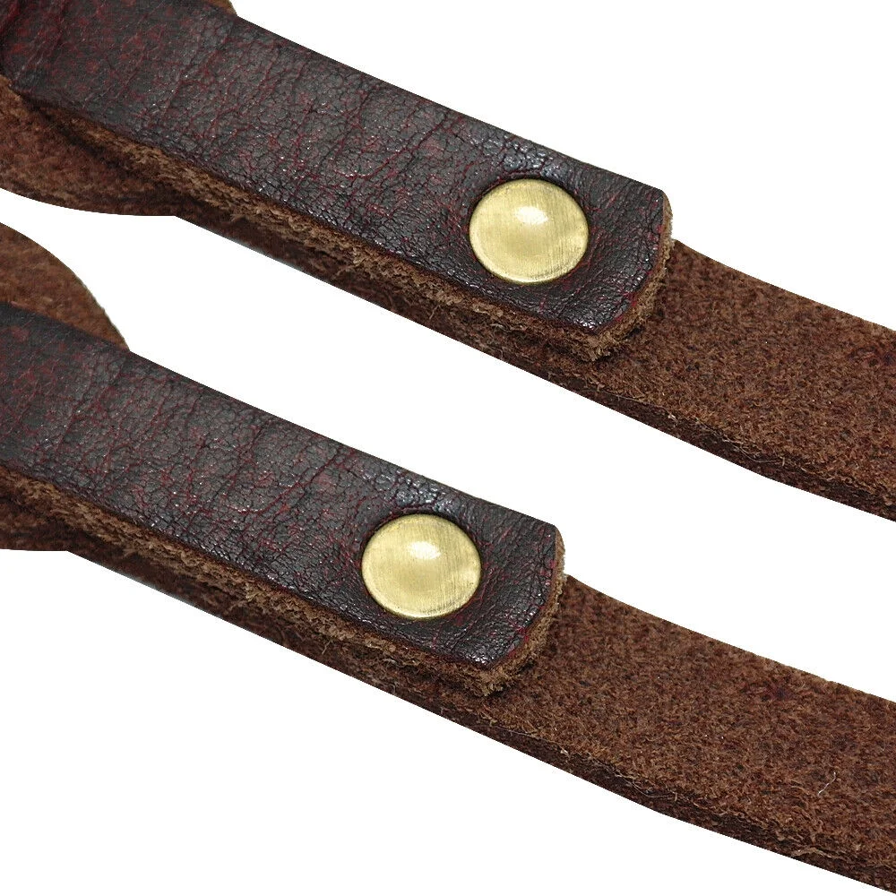 2 Way Braided Leather Dog Leash Double Coupler Splitter Walking Lead Twin Dogs