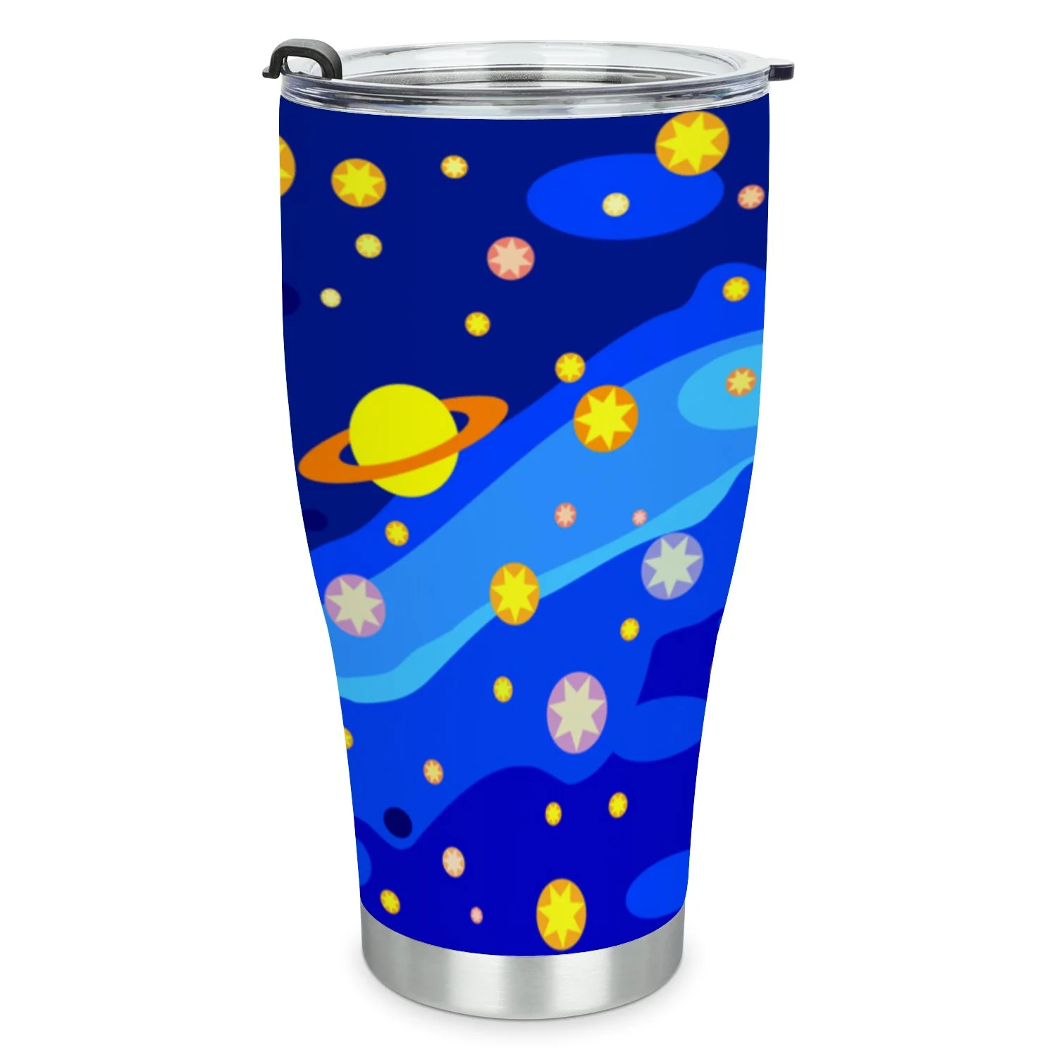 Hidove Stainless Steel Tumbler, Universe with Saturn 30oz Leak Proof & Stainless Steel Bottle for Hot & Cold Drinks - Coffee Travel Mug, Water Metal Canteen, Thermal Cup