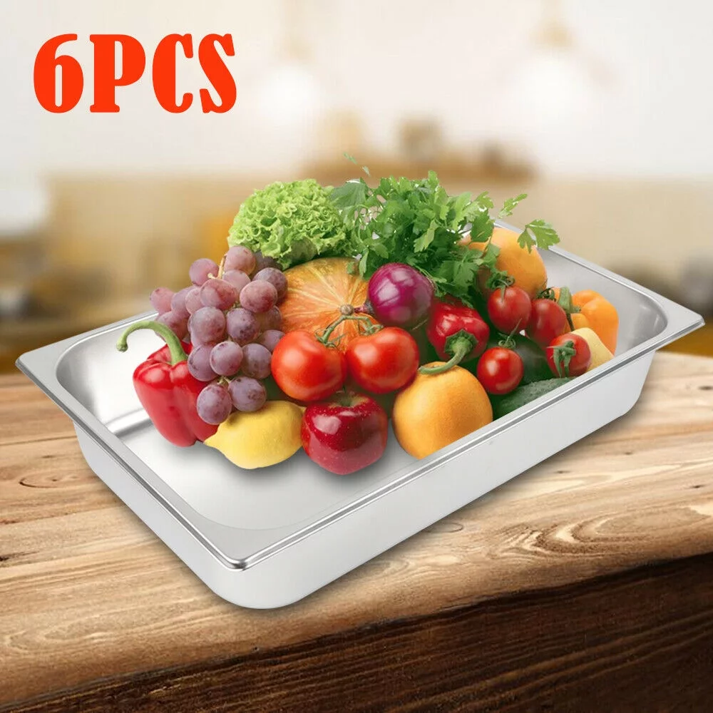 TFCFL 6-Pan Steam Table Pots Large Capacity 4