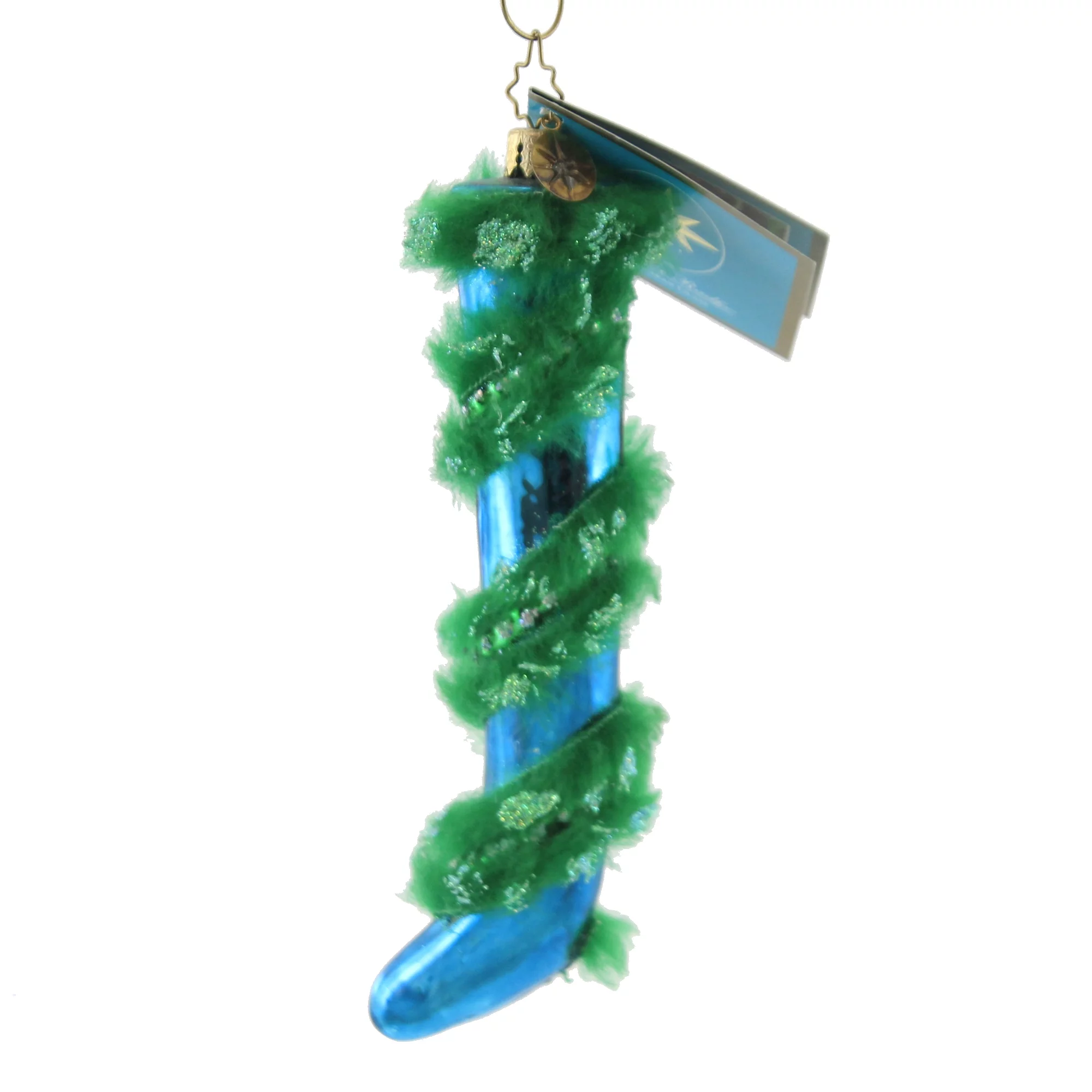 CHRISTOPHER RADKO ROCKIN' STOCKIN'S  Ornament Christmas Stocking 1013282 Blue