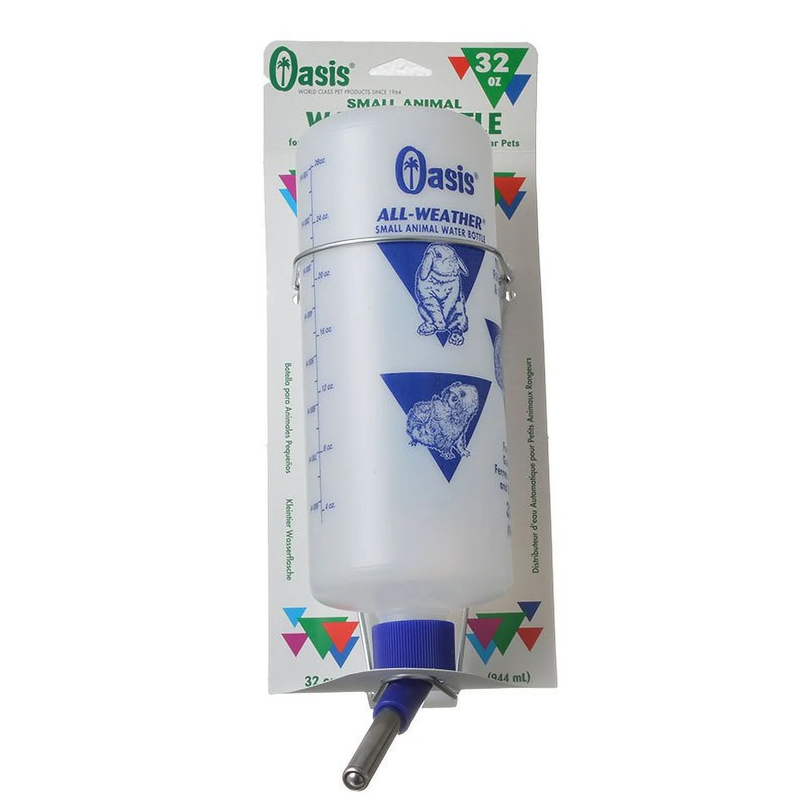 Oasis All Weather Small Animal Water Bottle, 32 oz