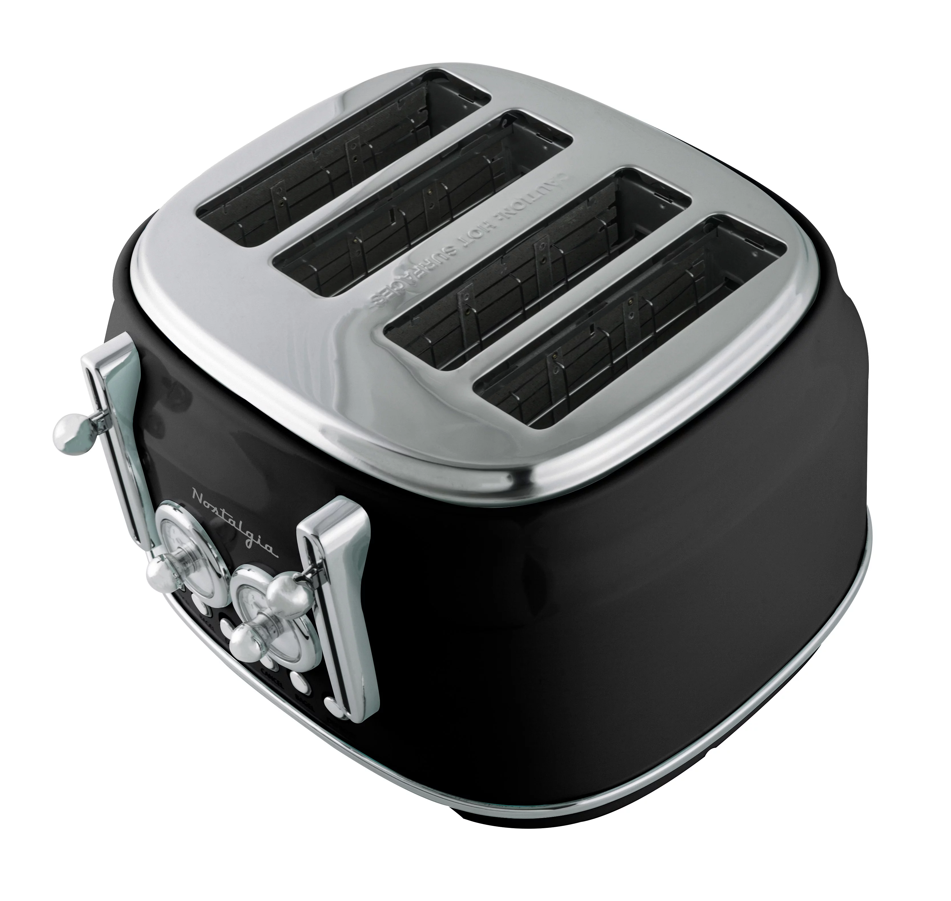 Nostalgia Classic Retro 4-Slice Toaster, Black