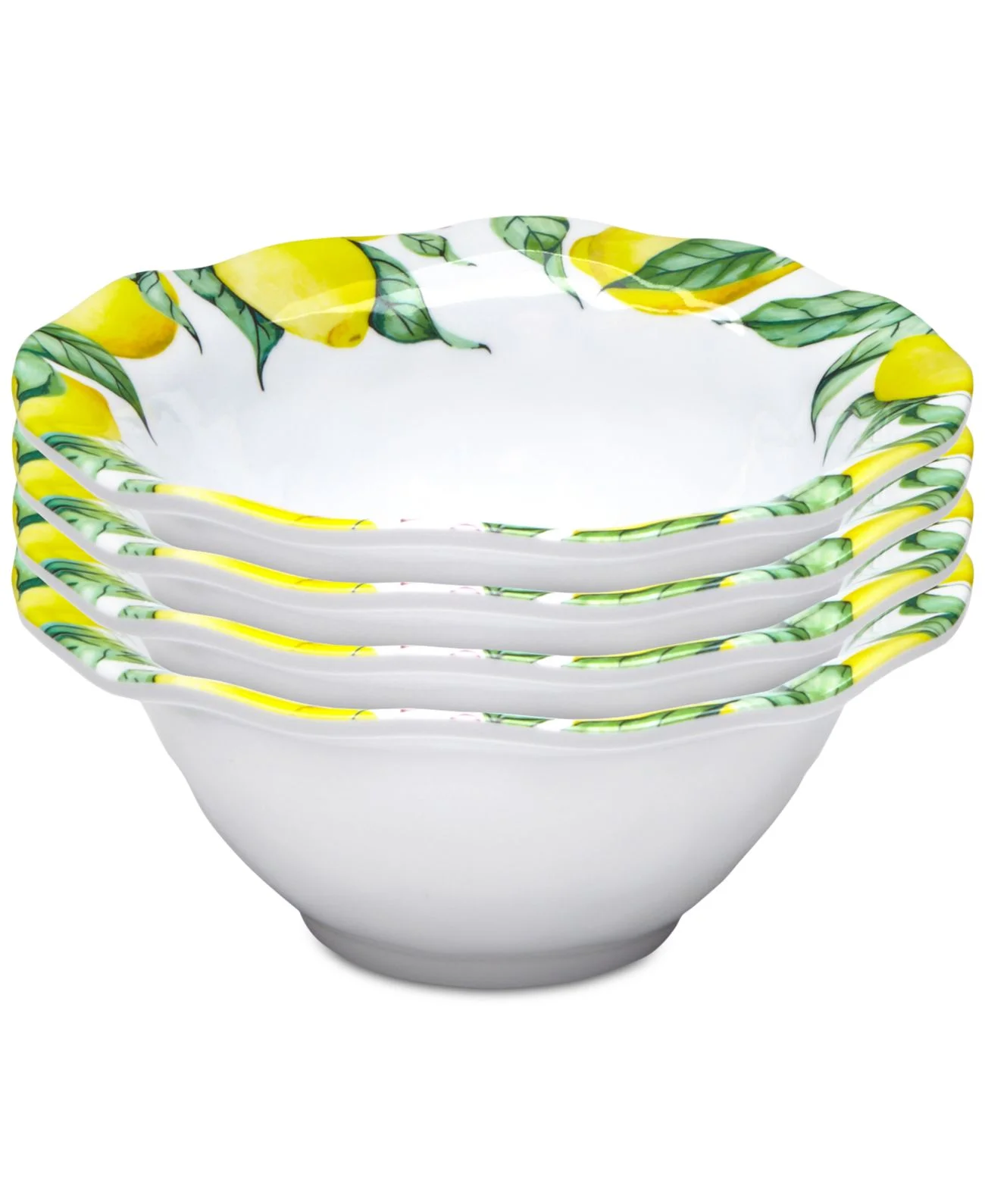Q Squared Limonata 4-Pc. Melamine 6.5″ Cereal Bowl Set