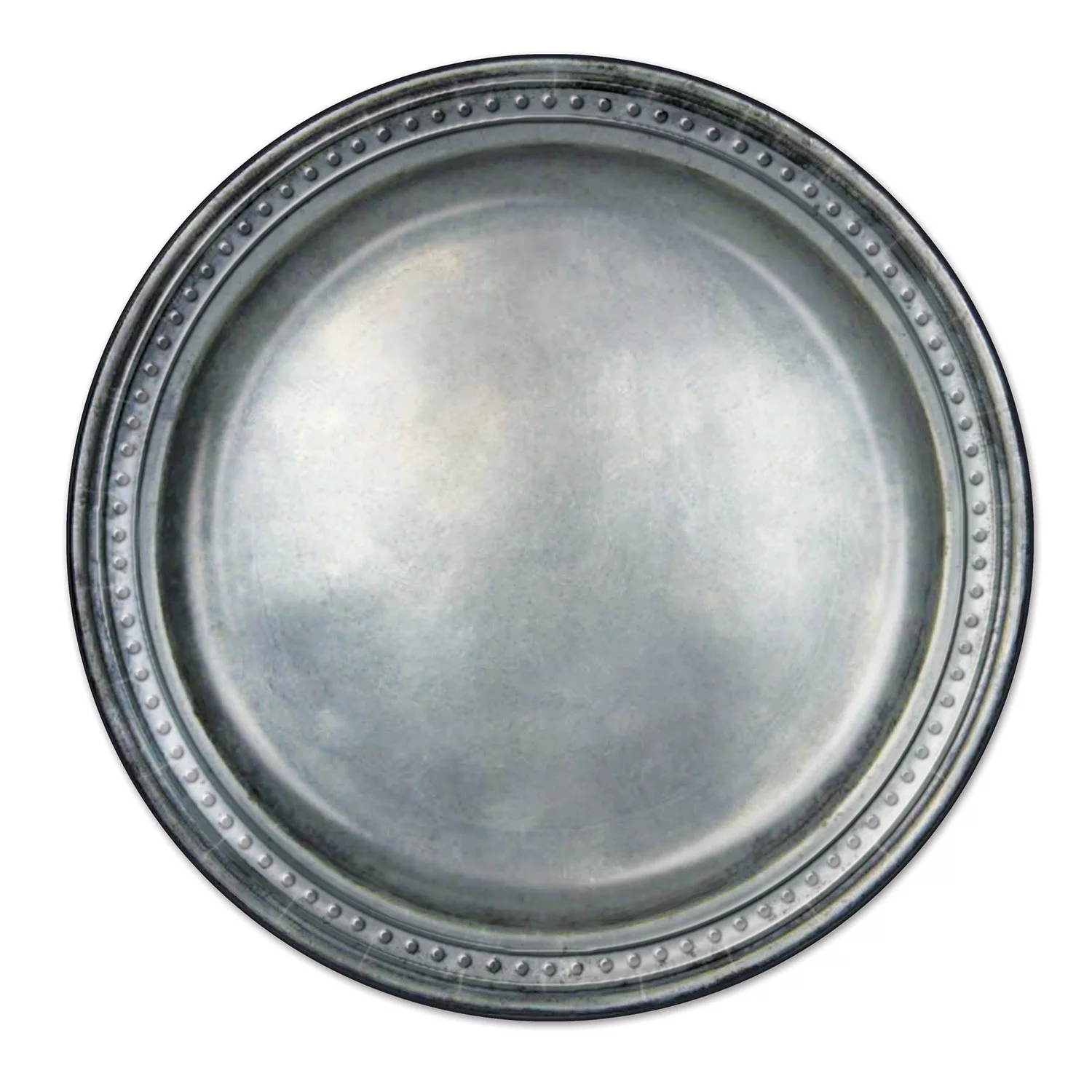 Beistle Club Pack of 96 Pewter Silver Paper Party Plates 9