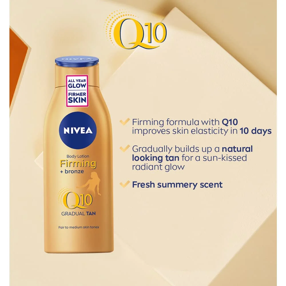 Nivea Body Q10 Gradual Tan Body Moisturiser Fair To Medium 400Ml