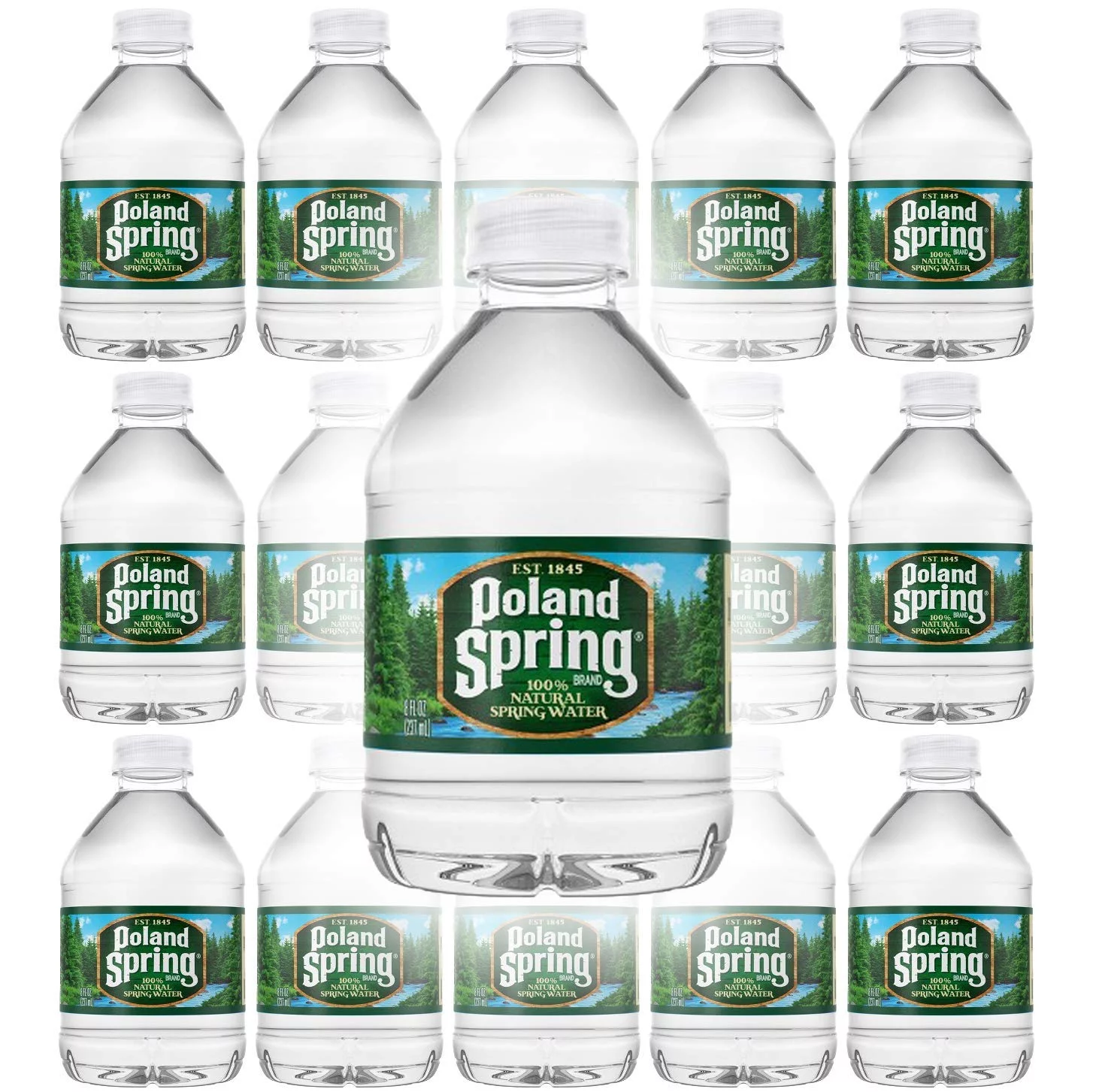 Spring 100% Natural Spring Water, 8Oz Bottle (Pack Of 30, Total Of 240 Fl Oz)