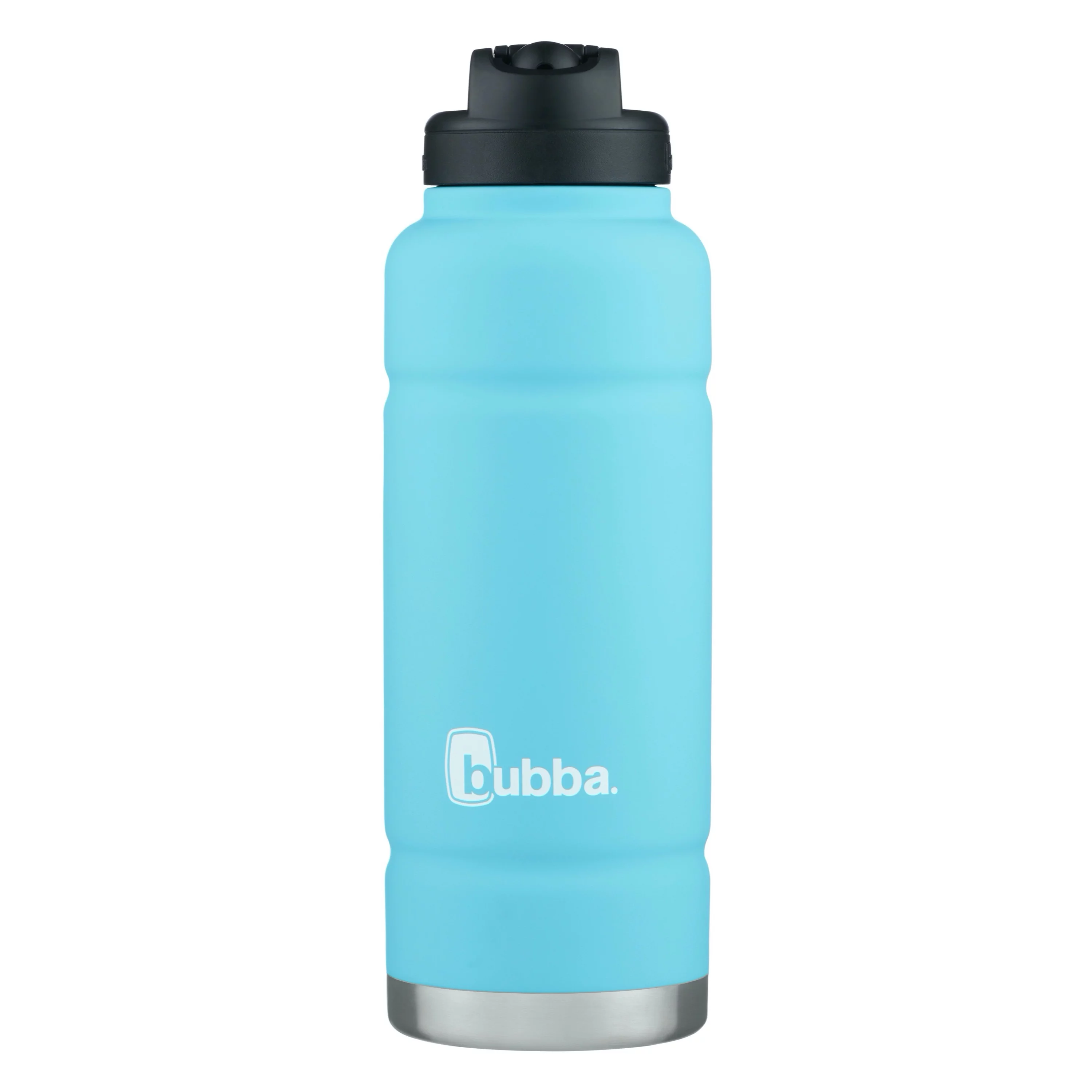bubba Stainless Steel Trailblazer Water Bottle with Straw, Rubberized Blue, 40 oz