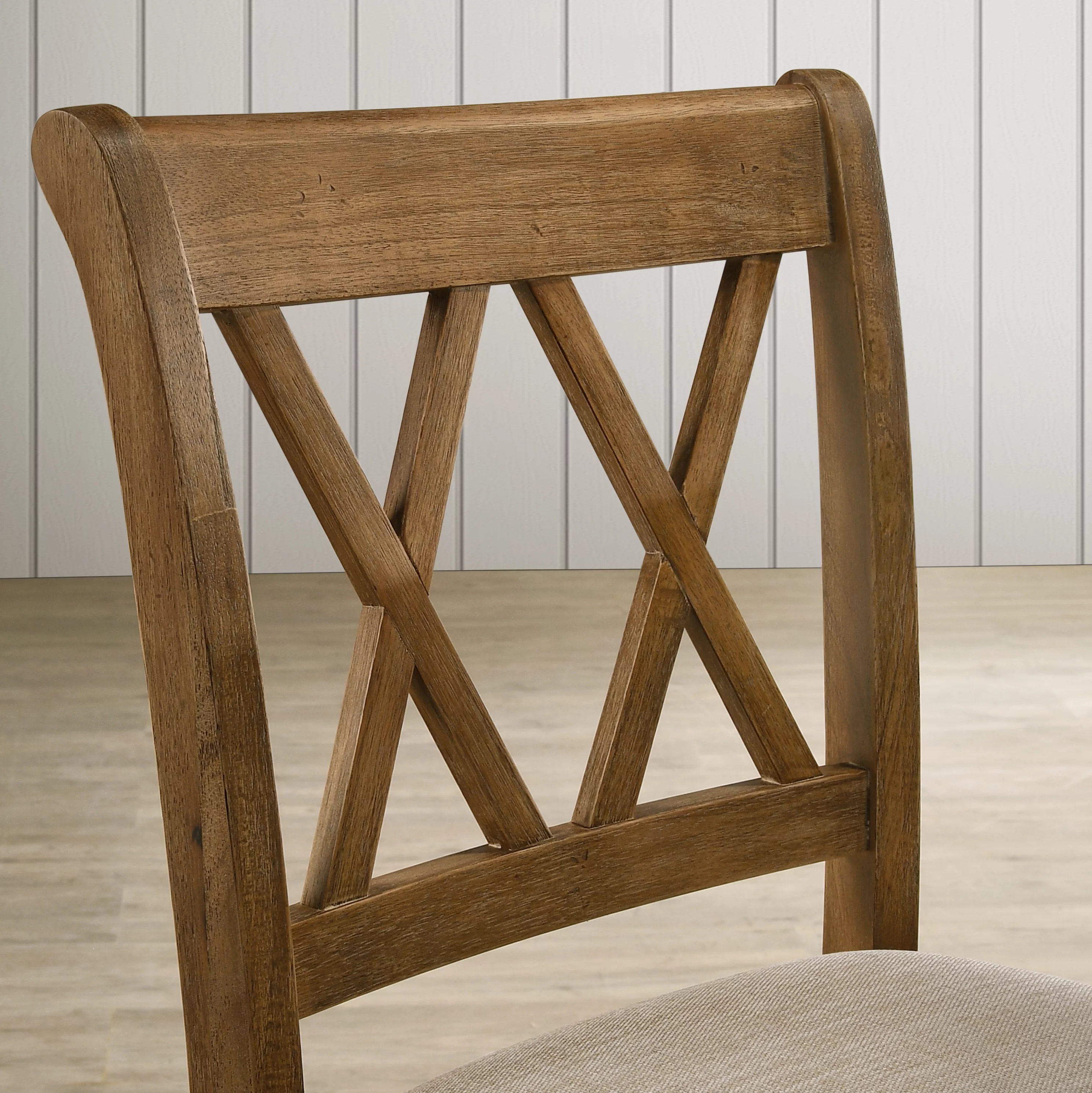 Windvale Cross-Buck Wood 5-Piece Counter Height Dining Set